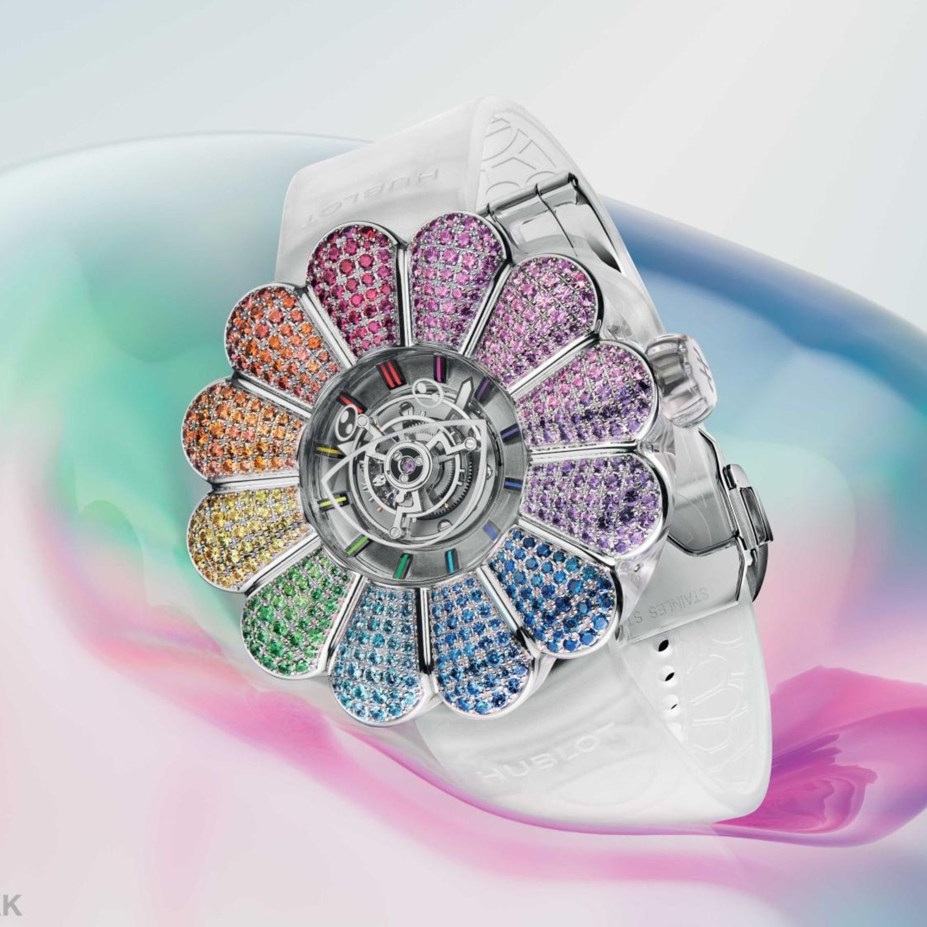 MP-15 Takashi Murakami Tourbillon Sapphire Rainbow (Image via Hublot)