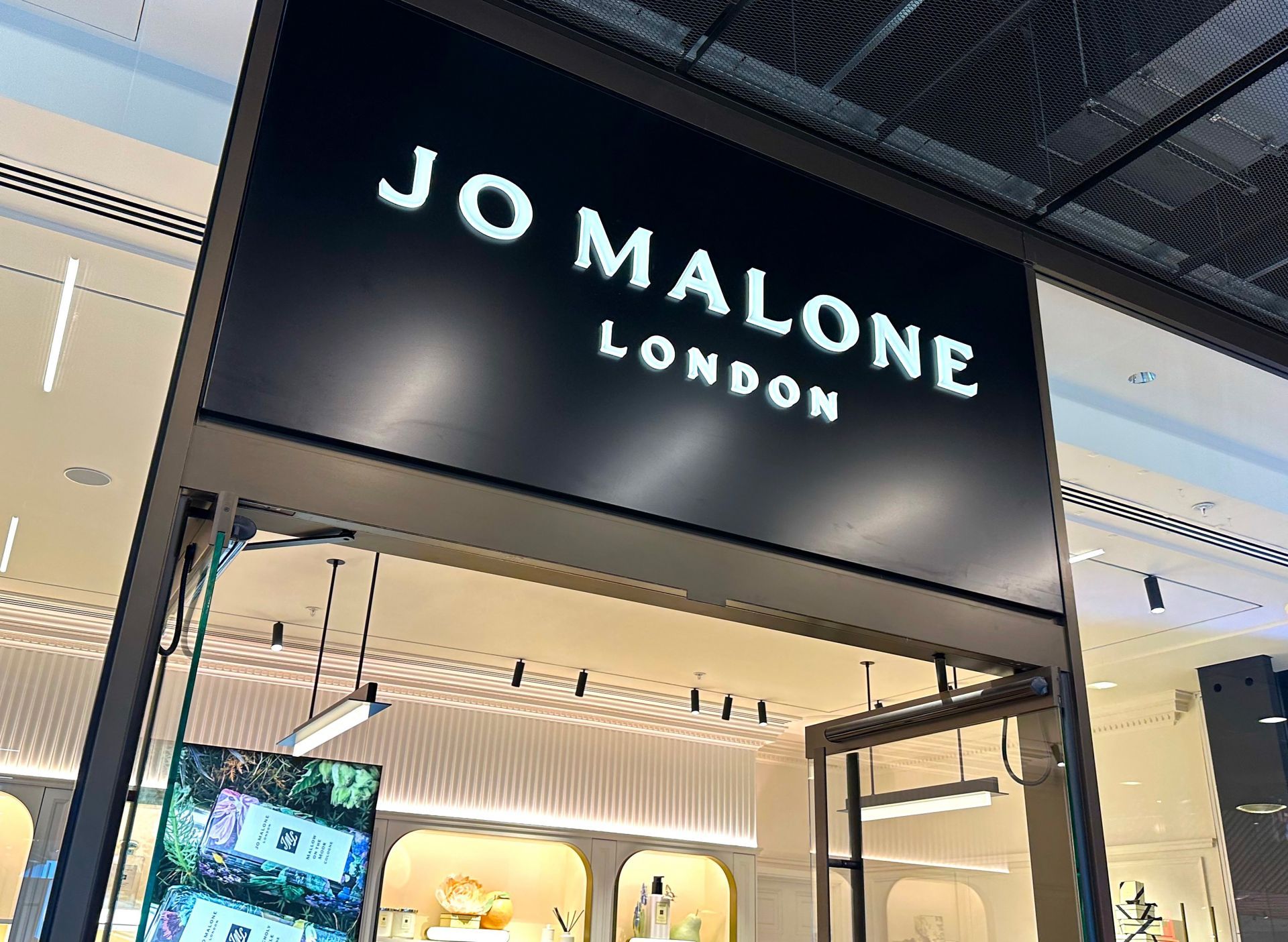 Jo Malone Store Sign on Building Exterior, Store Frontage - Source: Getty