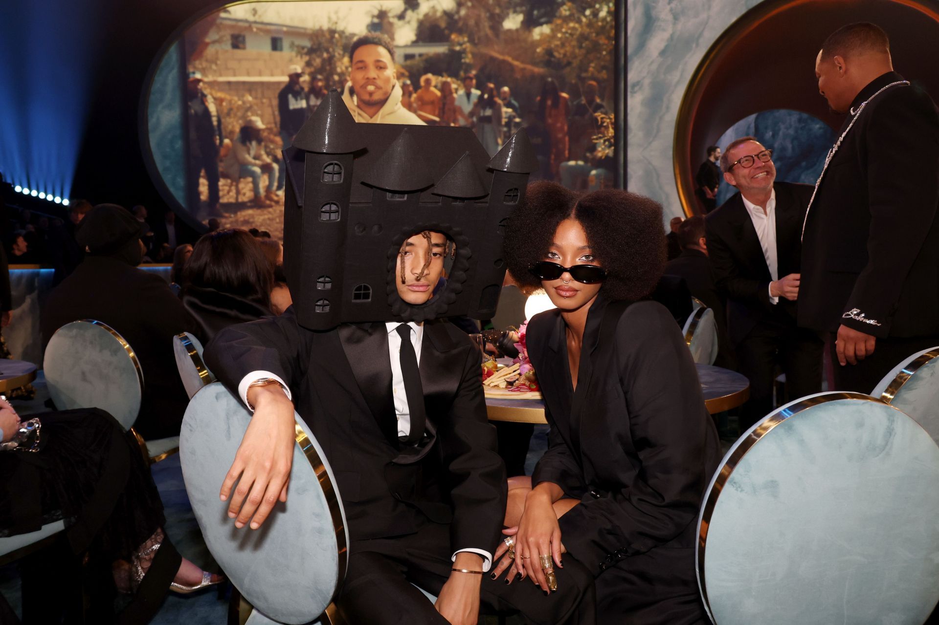 Smith donning a &quot;black castle&quot; headpiece at the 67th Grammy Awards (Image via Johnny Nunez/Getty Images)