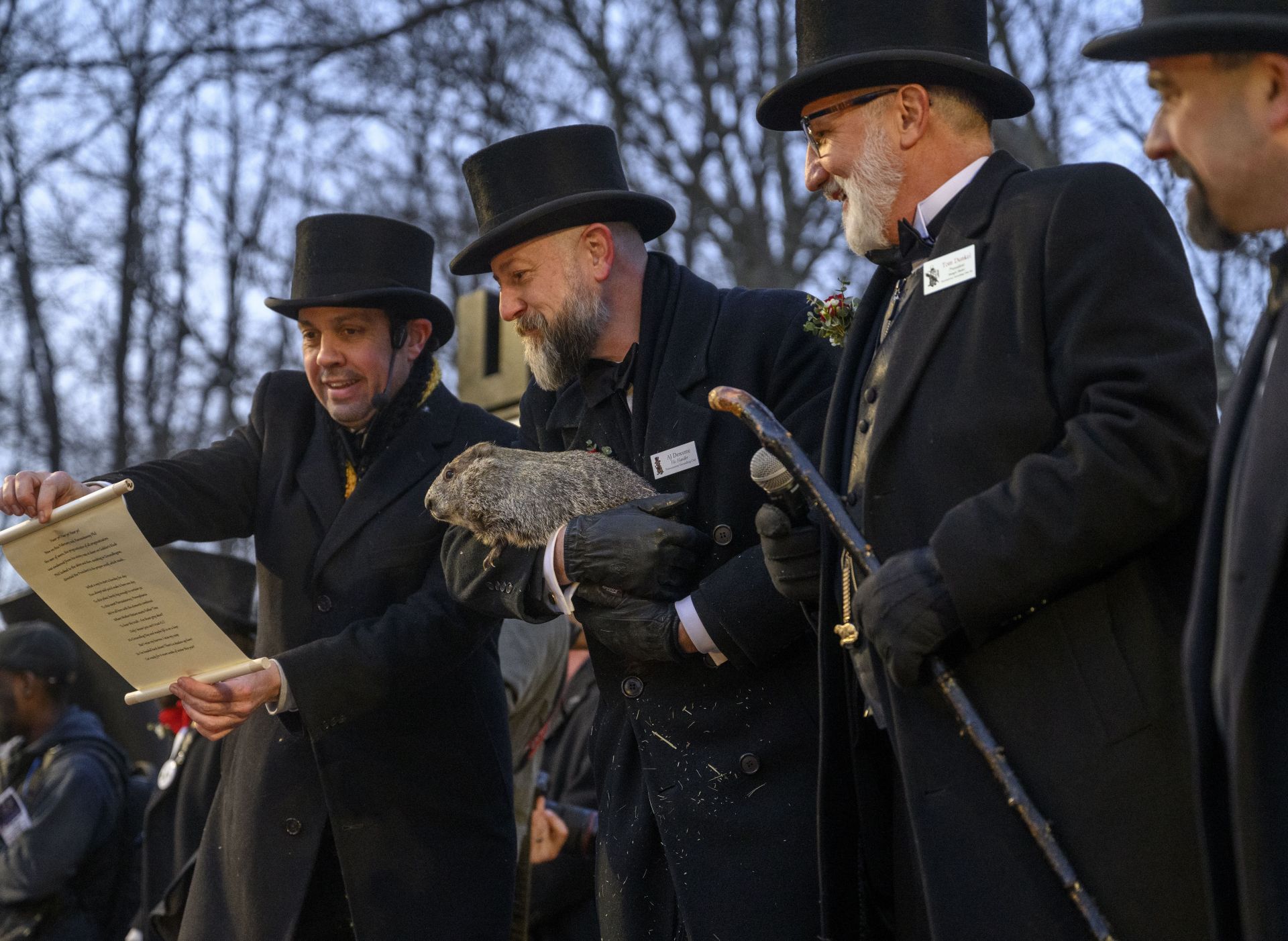 Punxsutawney Phil Shares Winter/Spring Prediction On Groundhog&#039;s Day - Source: Getty