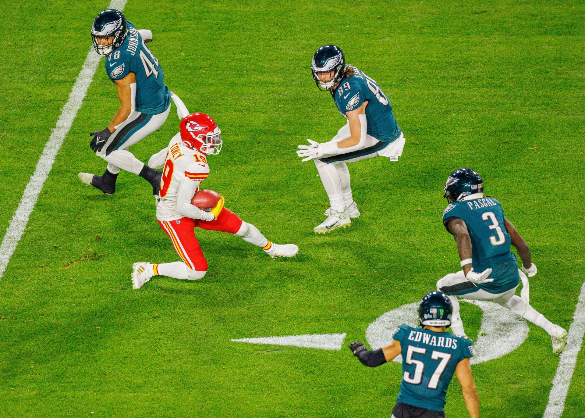 Kadarius Toney during Super Bowl LVII match between Eagles and Chiefs (Image via Getty)