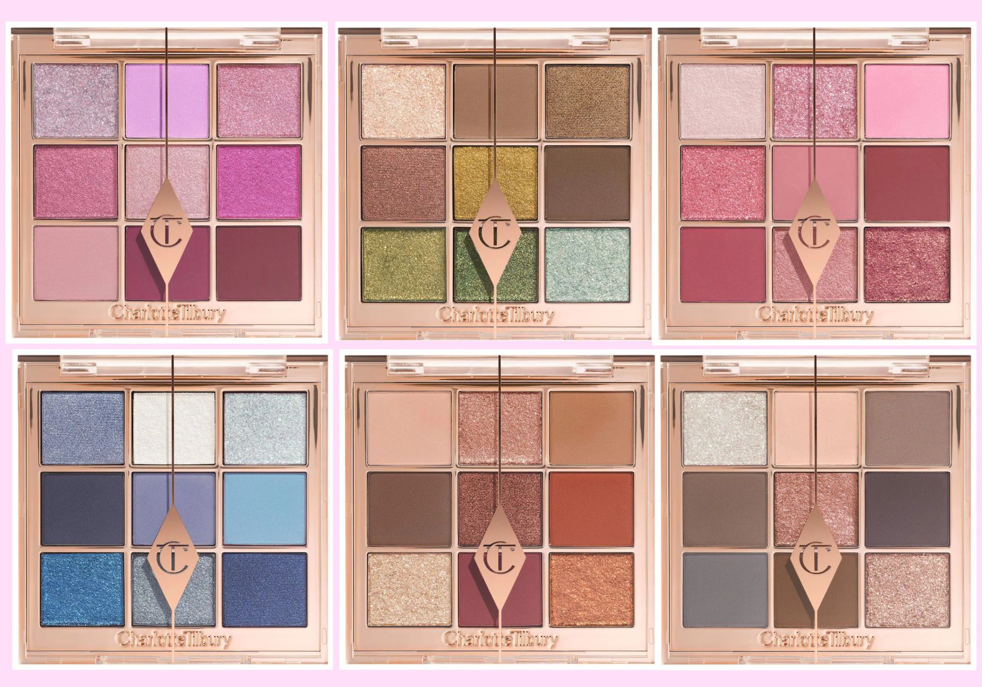 Charlotte Tilbury&#039;s new limited-edition eyeshadow palettes (Image via Sephora)