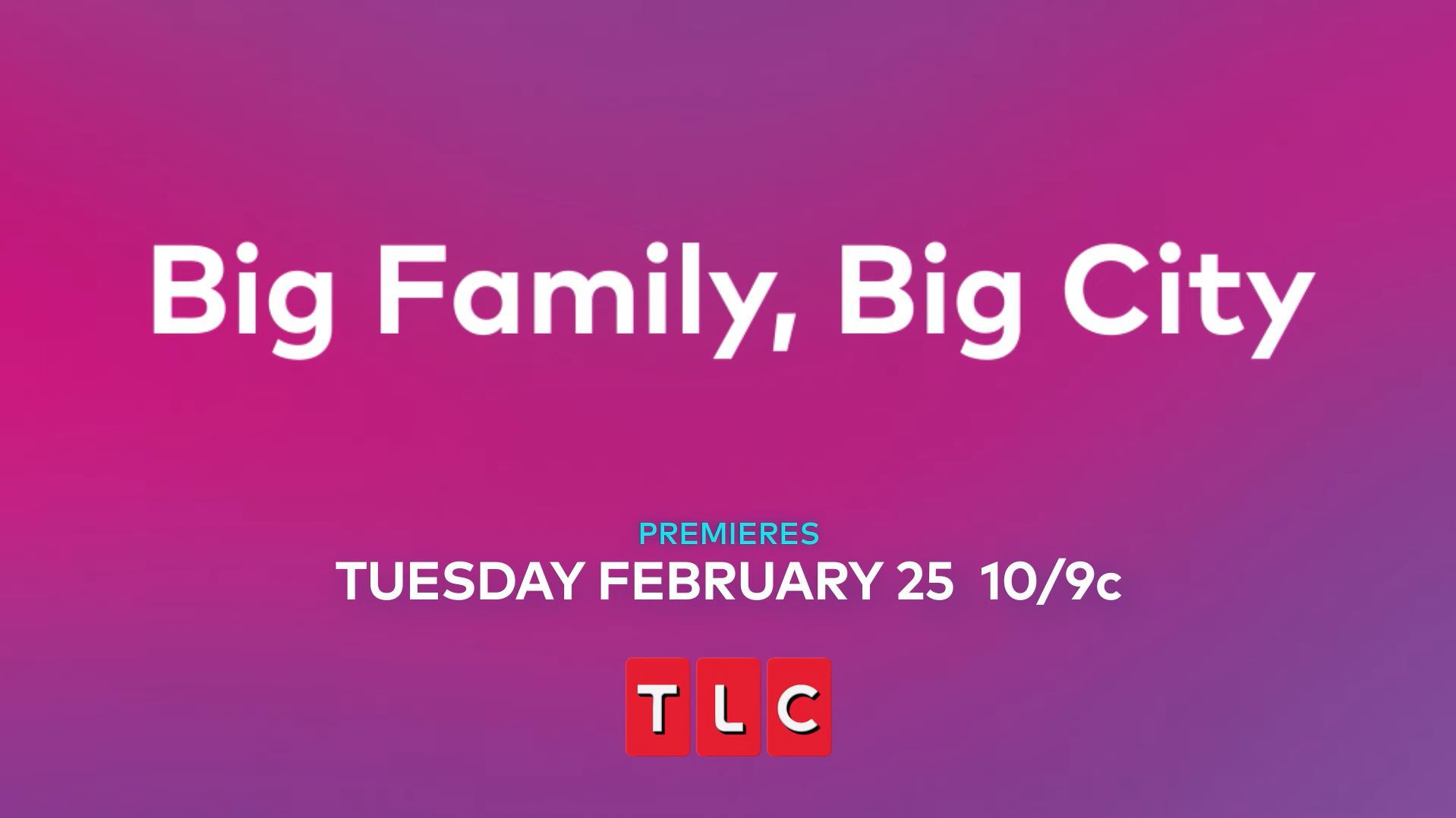 Big Family, Big City will air on Tuesday, February 25 at 10 p.m. ET. Image via YouTube/ @TLC