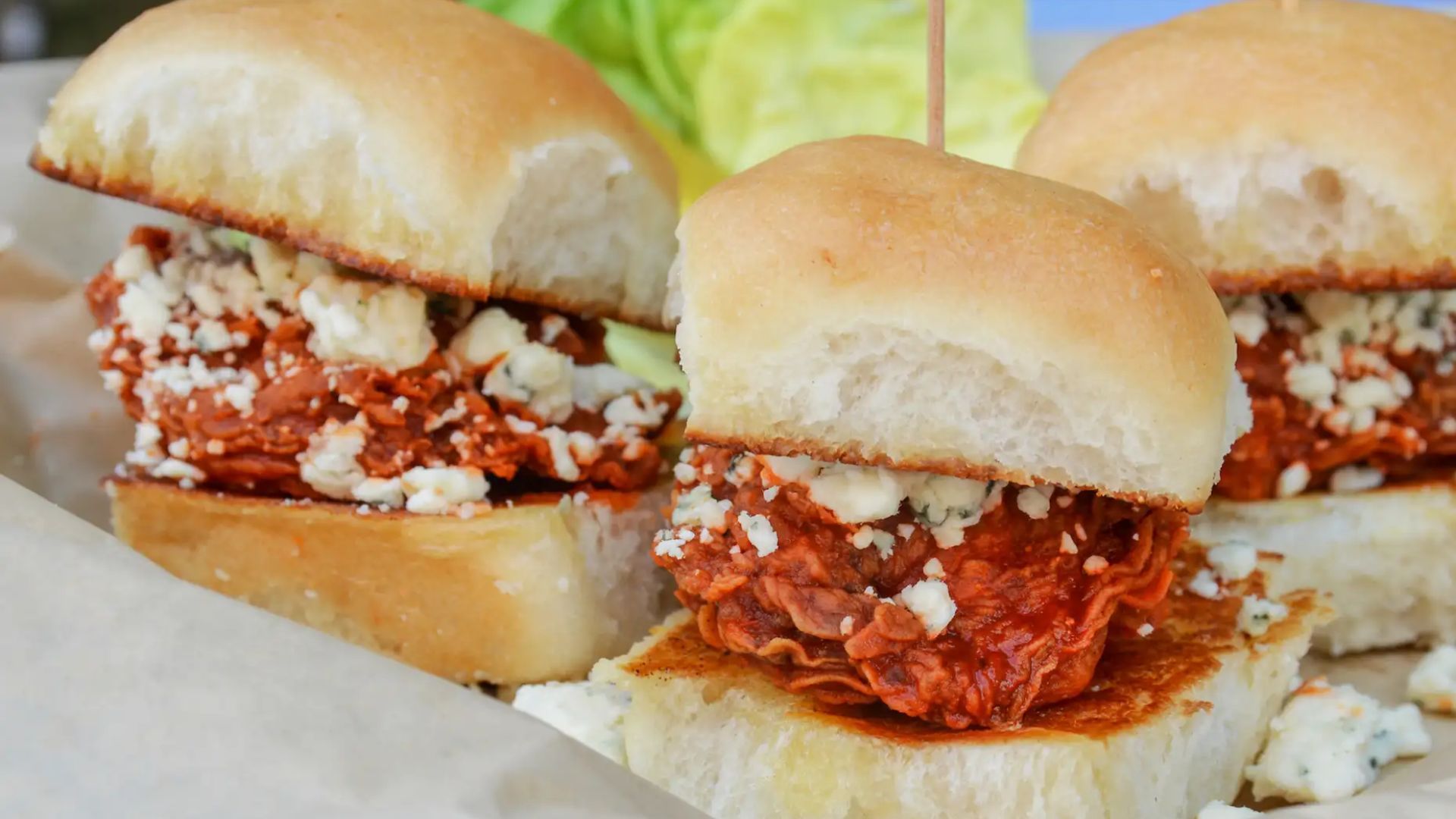 Buffalo Chicken Sliders for Super Bowl (Image via Eat Drink Docs)