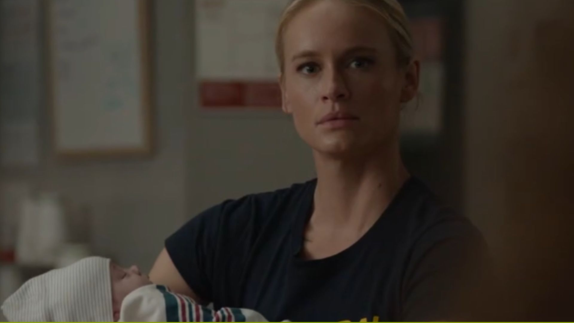 Audrey is concerned about the infant (Image Source: CBS)