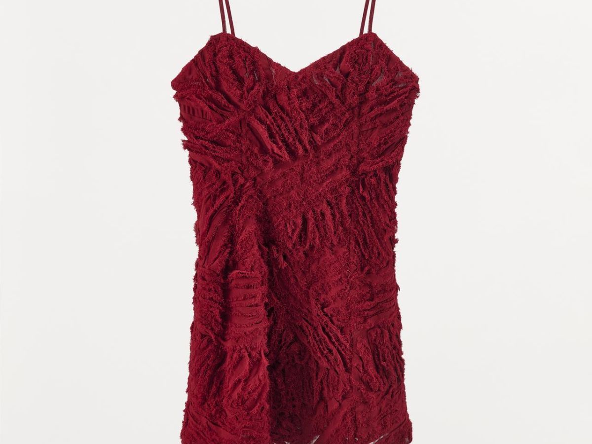 Short Relief Dress (Image via Zara)