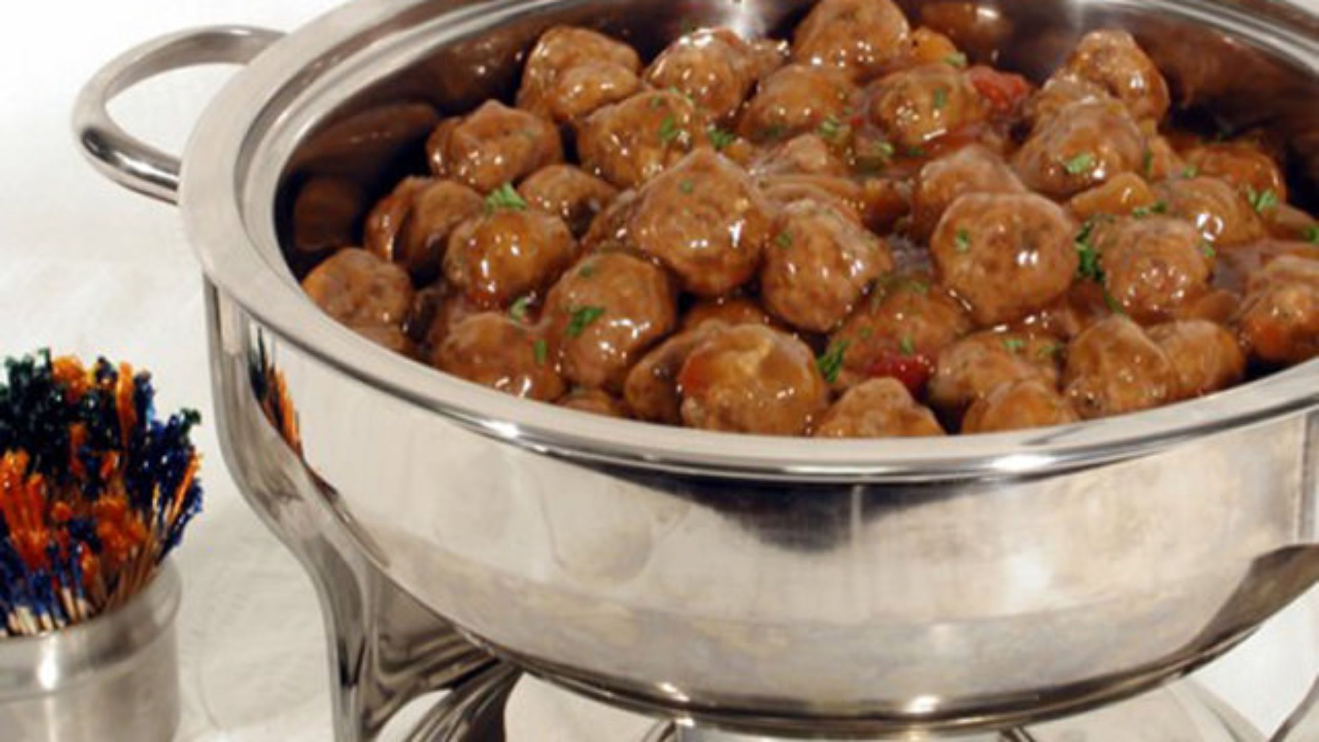 Meatballs for Super Bowl (Image Via La Prima Catering)