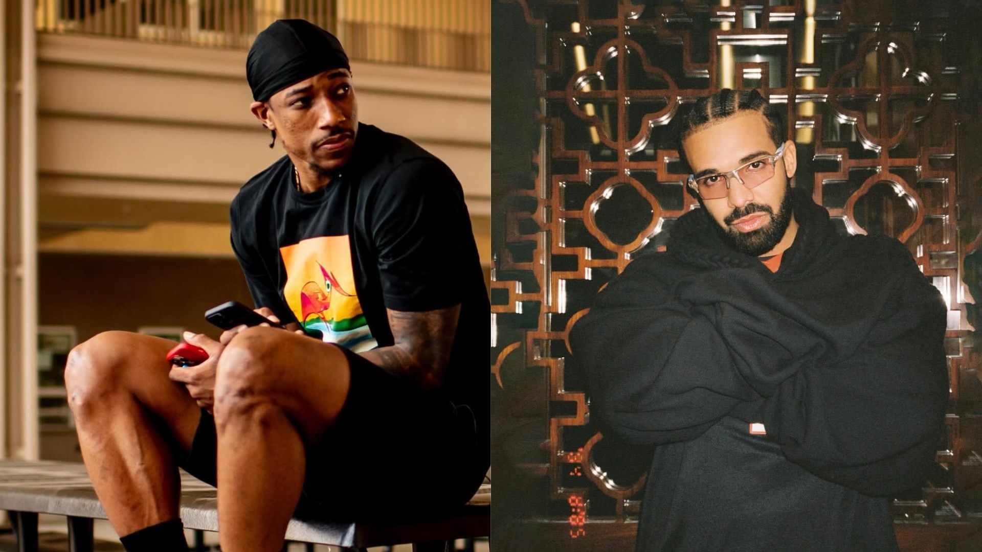 DeMar DeRozan (Image via Instagram/ demar_derozan) and Drake (Image via Instagram/ champagnepapi)