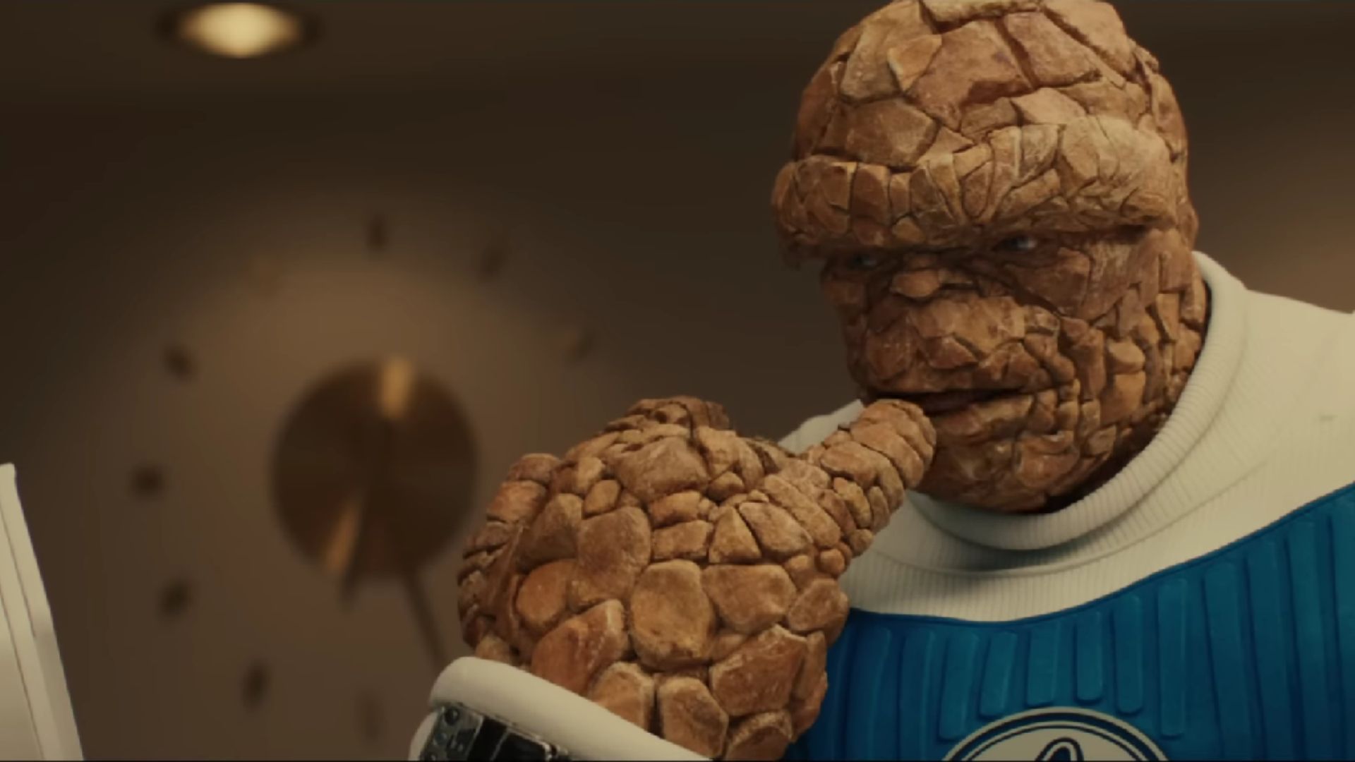 Ebon Moss-Bachrach as Ben Grimm or The Thing in The Fantastic Four: First Steps | Image Source: Marvel Entertainment