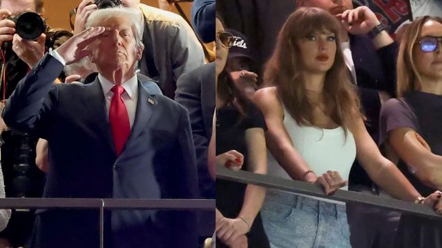 Just abolish the whole sport" — Internet reacts as Taylor Swift booed at Super  Bowl while Trump is greeted with massive cheers