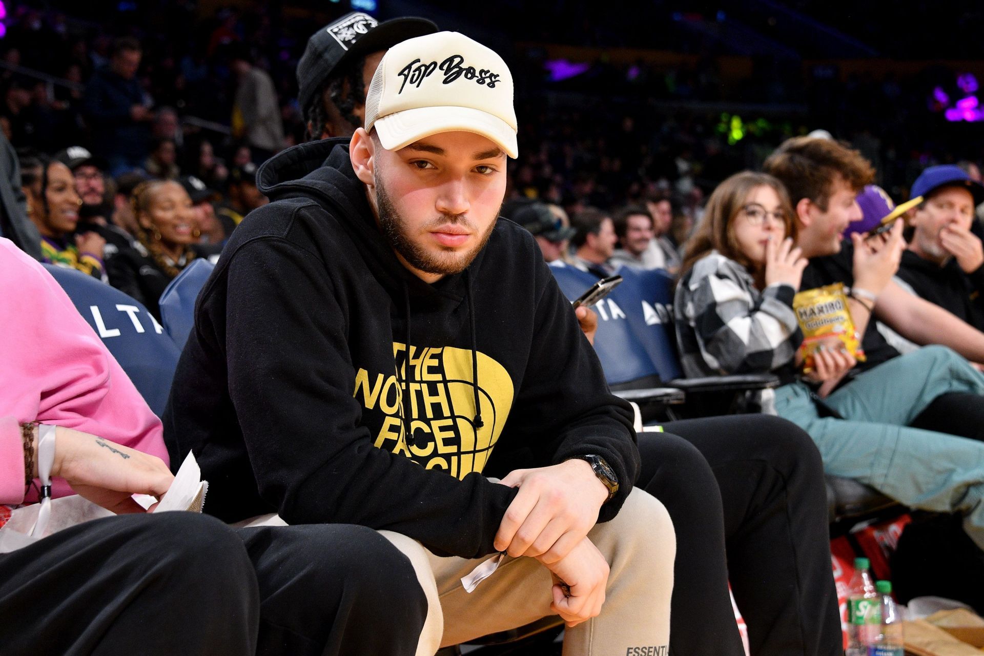 Celebrities At The Los Angeles Lakers Game - Source: Getty