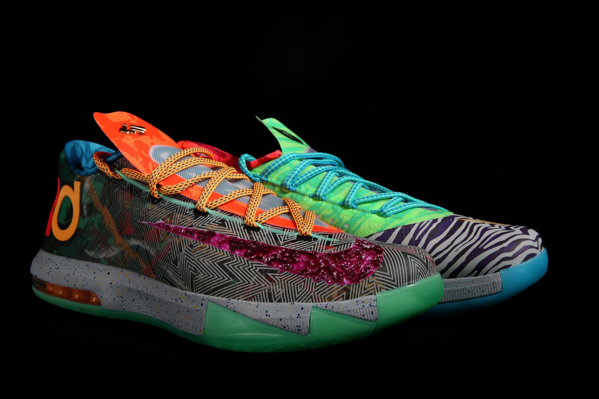 2014 &quot;What The&quot; Nike KD VI (6) sneakers are pictured in the photo studio Tuesday evening. The sneakers were brought in by Tyler Simmons, 27, of West Reading. Photo by Natalie Kolb 9/9/2014 - Source: Getty