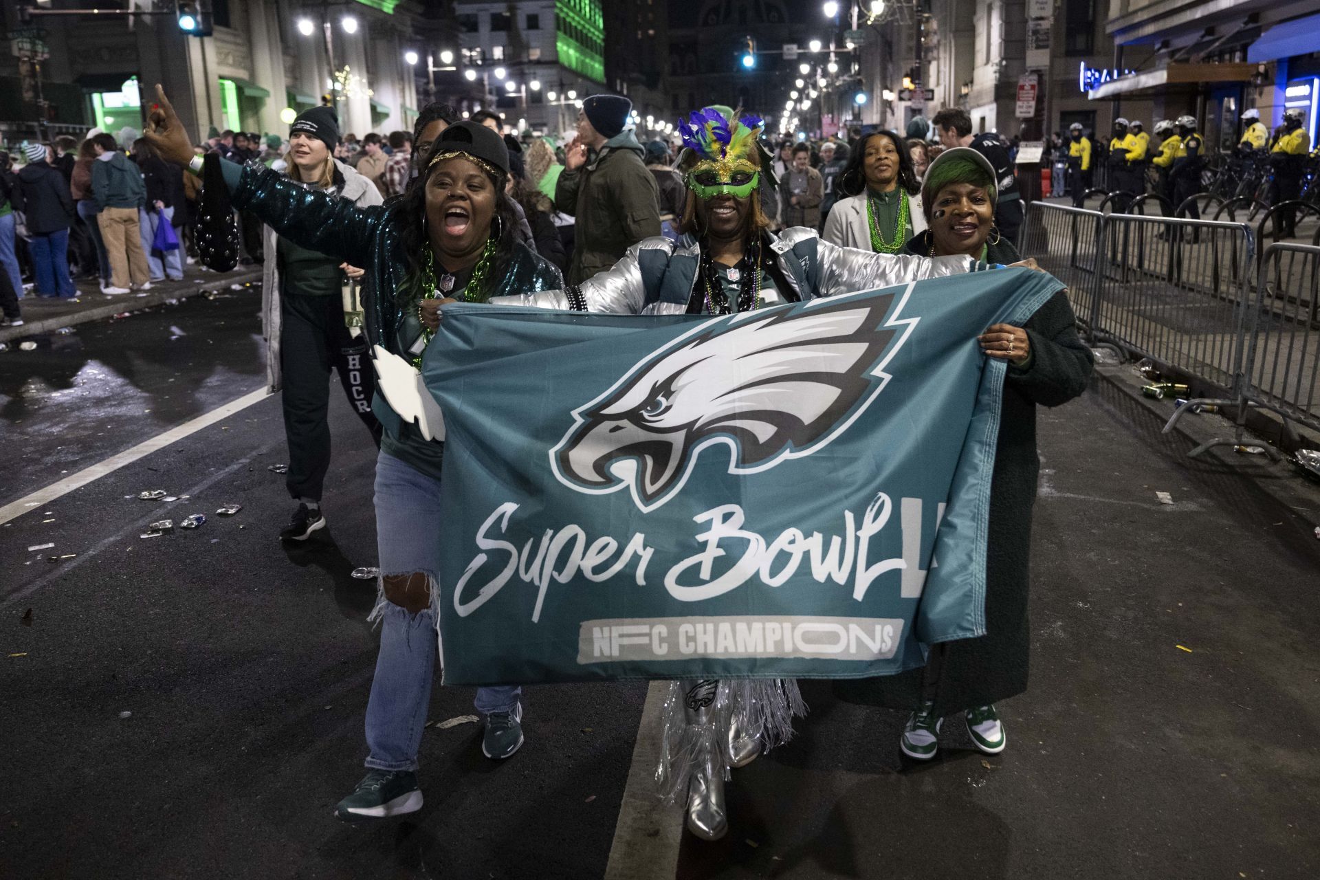 Philadelphia Eagles fans celebrate winning Super Bowl Championship - Source: Getty