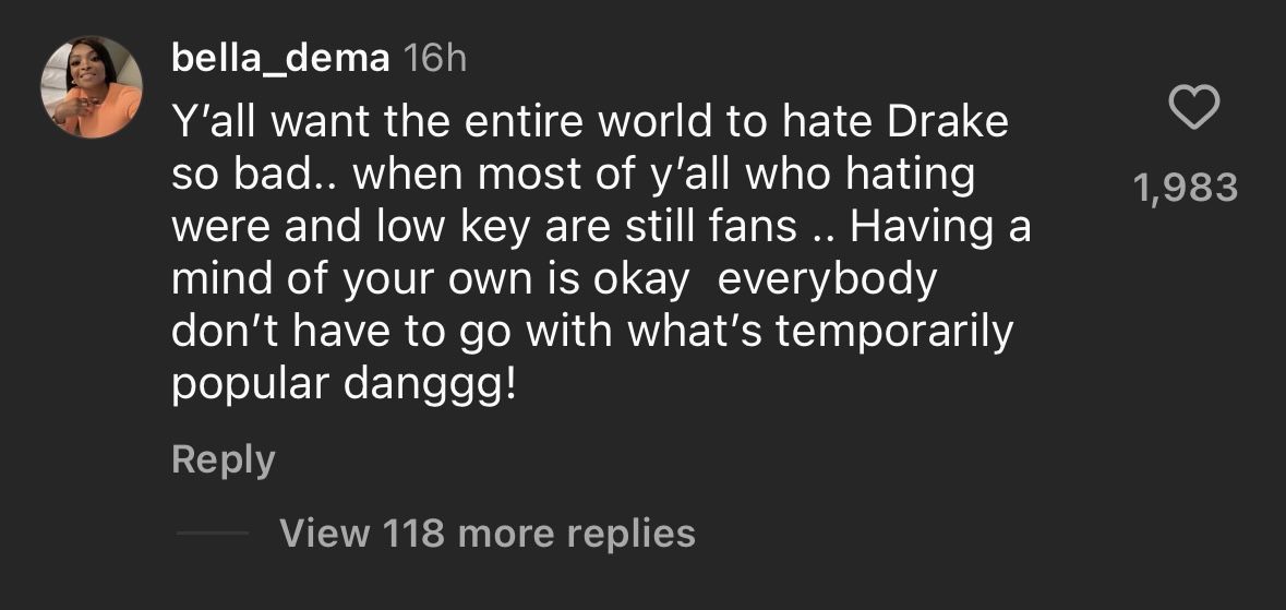 Comment under @theshaderoom where Kevin Durant completely downplayed Kendrick Lamar&#039;s performance at the Superbowl LIX Halftime Show. (Image via Instagram/@theshaderoom)