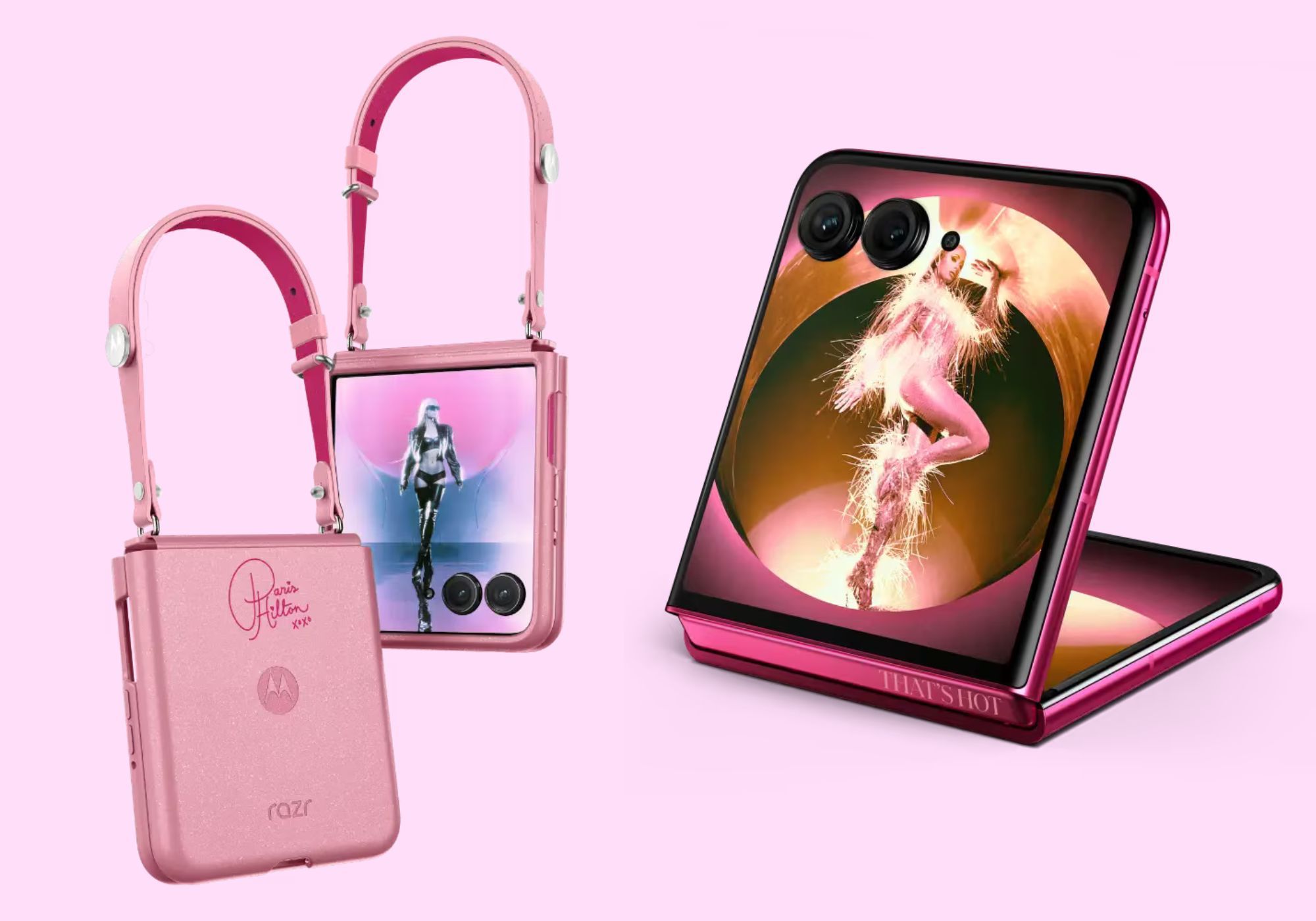 Paris Hilton x Motorola US razr+ collaboration