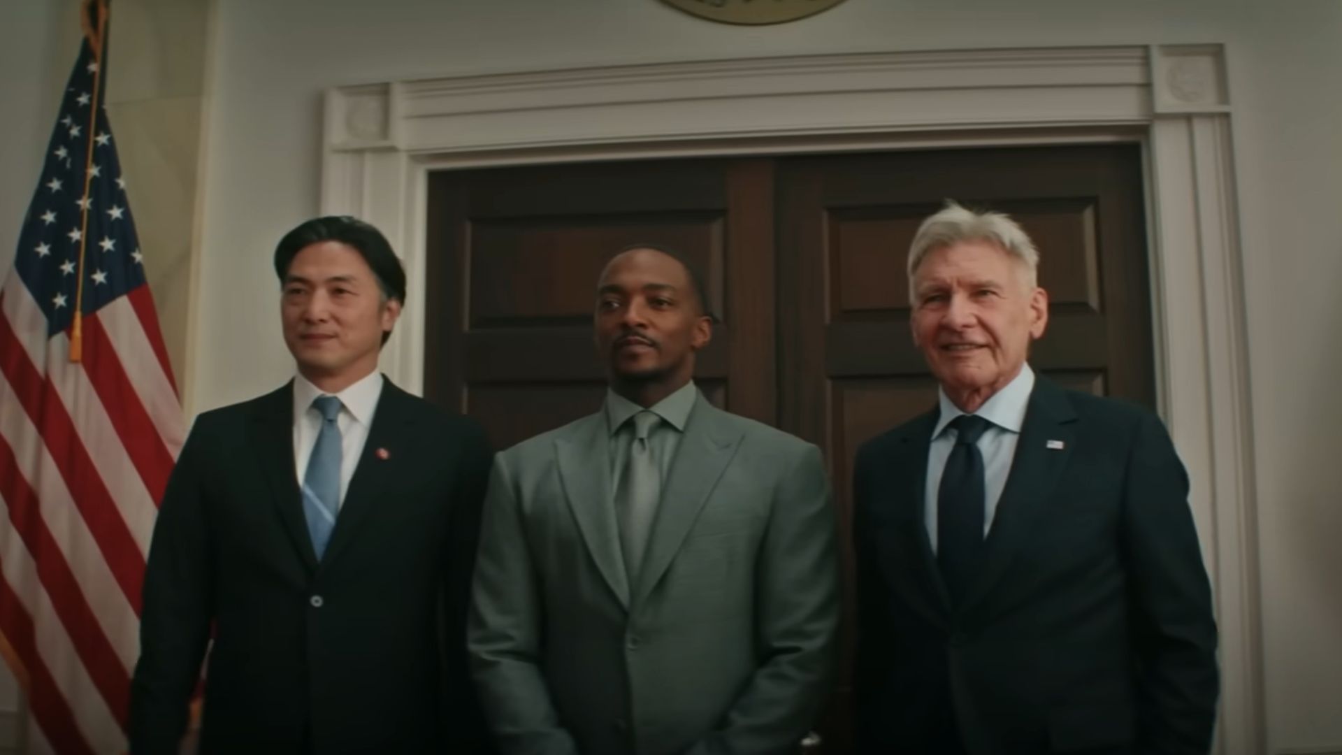 Three men standing in the White House