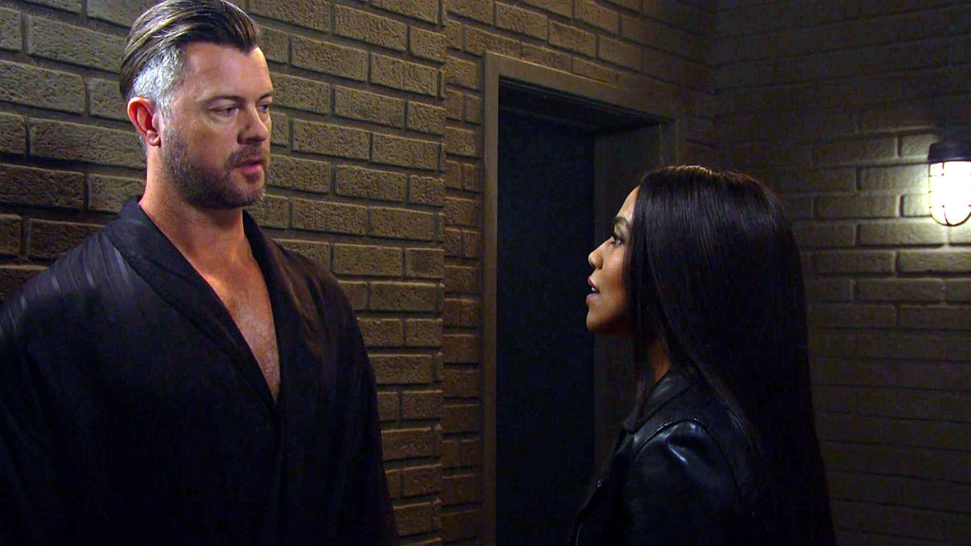 Days of Our Lives&#039; EJ talking to Jada. | Image Source: Peacock