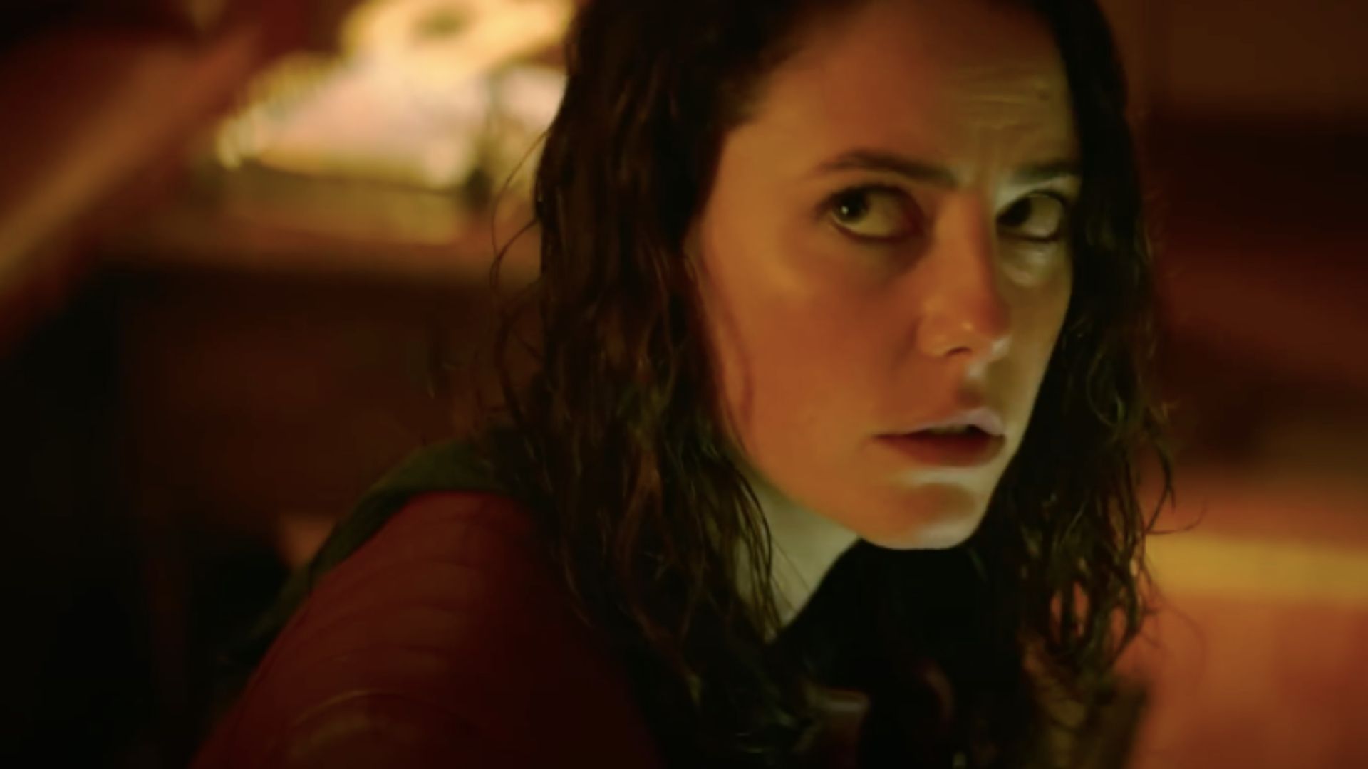 This image features a close shot of Kaya Scodelario, from the last reboot of Resident Evil film series- 