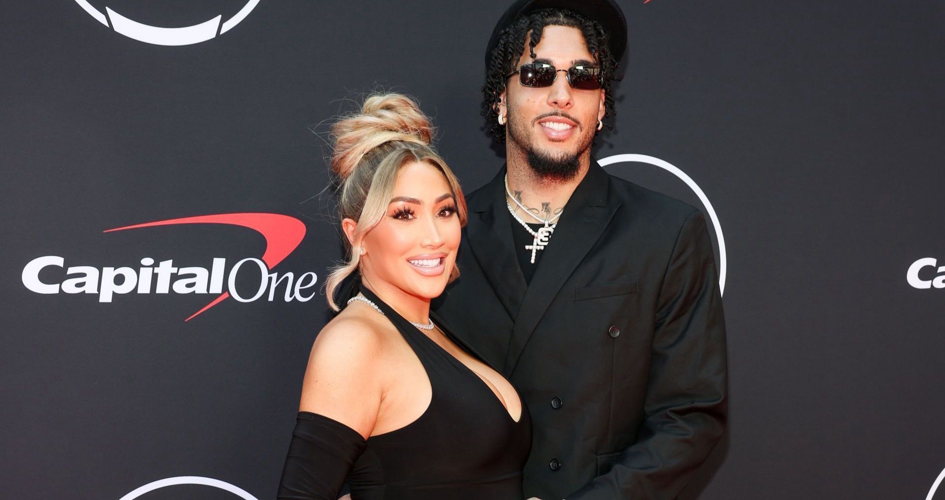 Nikki Mudarris and LiAngelo Ball at the 2024 ESPY Awards red carpet. (Image via Getty/Kevin Mazur)