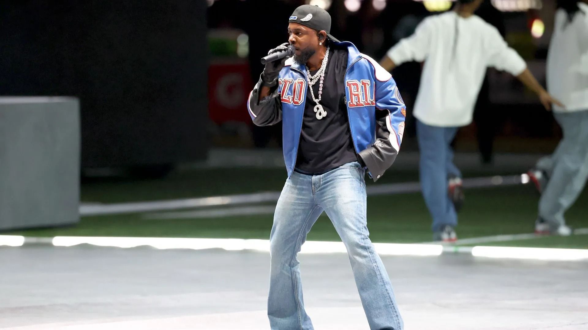 Kendrick Lamar performs onstage during Apple Music Super Bowl LIX Halftime Show - Source: Getty