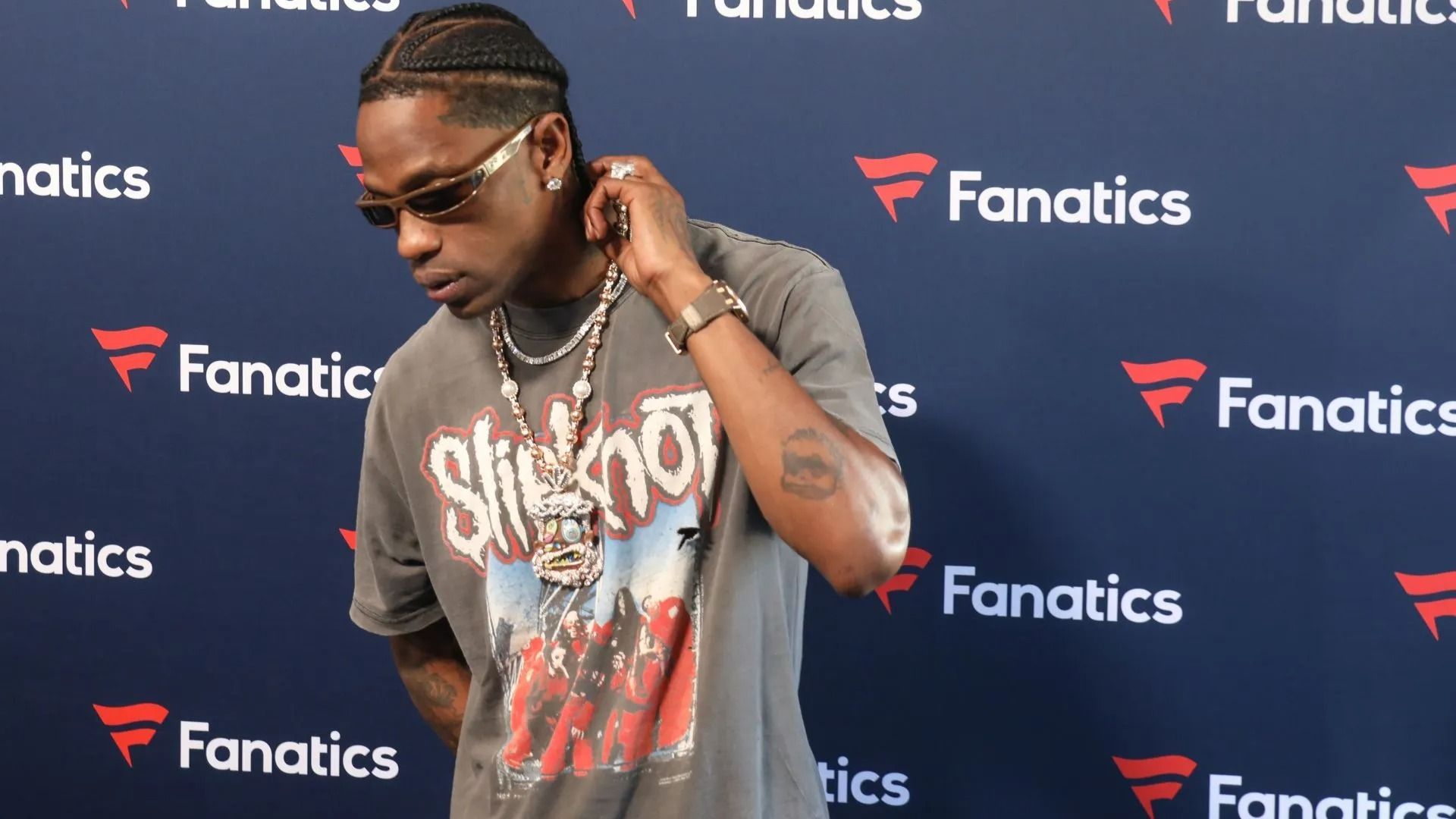  Travis Scott attends 2025 Fanatics Super Bowl Party at The Sugar Mill - Source: Getty