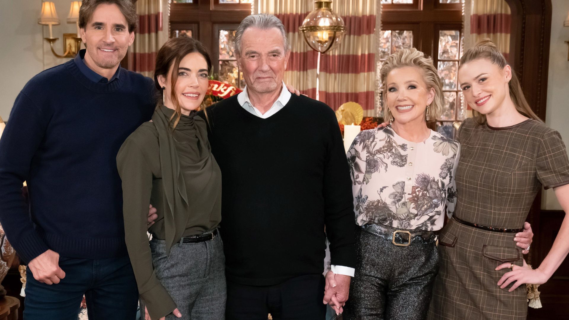 Amelia Heinle as Victoria with Victoria&#039;s The Young and the Restless family | Image: JPI