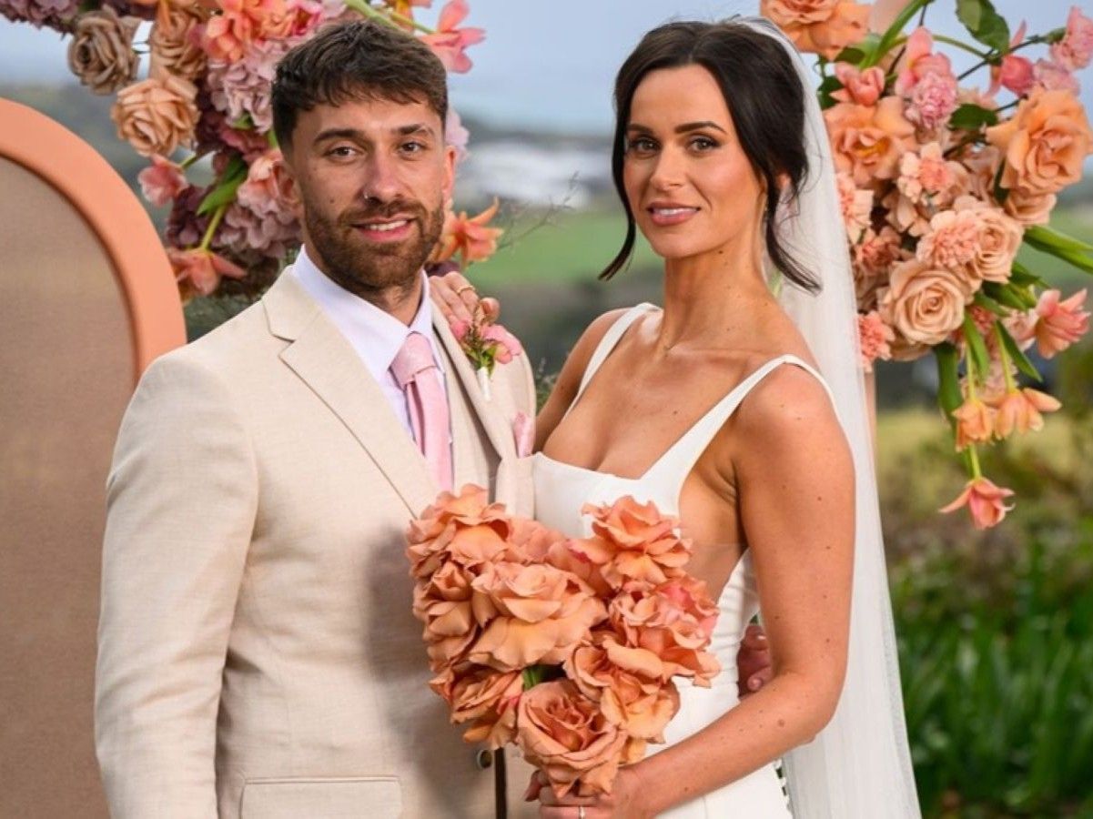 Married at First Sight cast members Billy and Sierah (Image via 9Now)