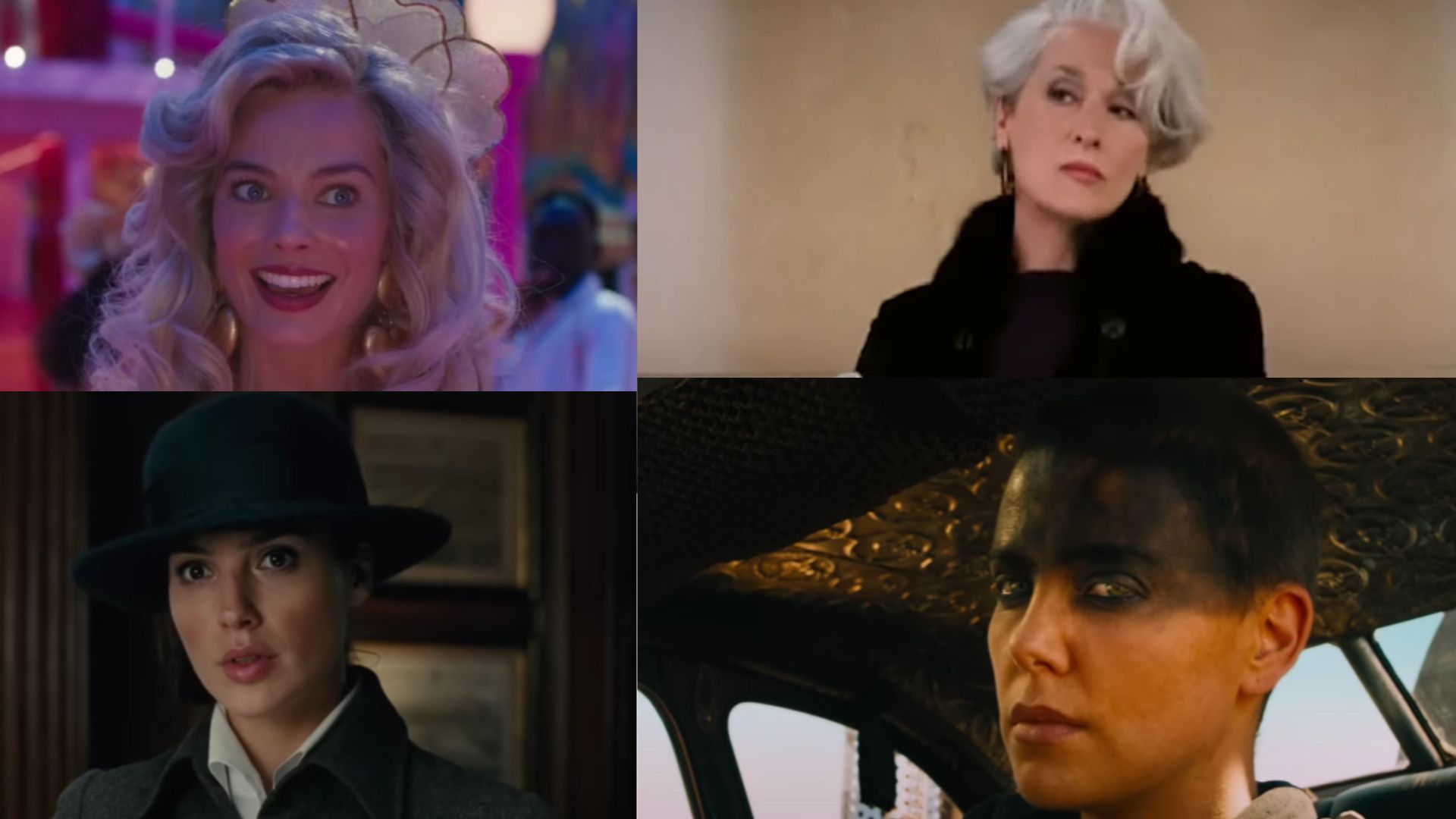 Barbie | Image Via: Heyday Films, The Devil Wears Prada | Image Via: Fox 2000 Pictures, Wonder Woman | Image Via: Warner Bros. Pictures, Mad Max: Fury Road | Image Via: Village Roadshow Pictures