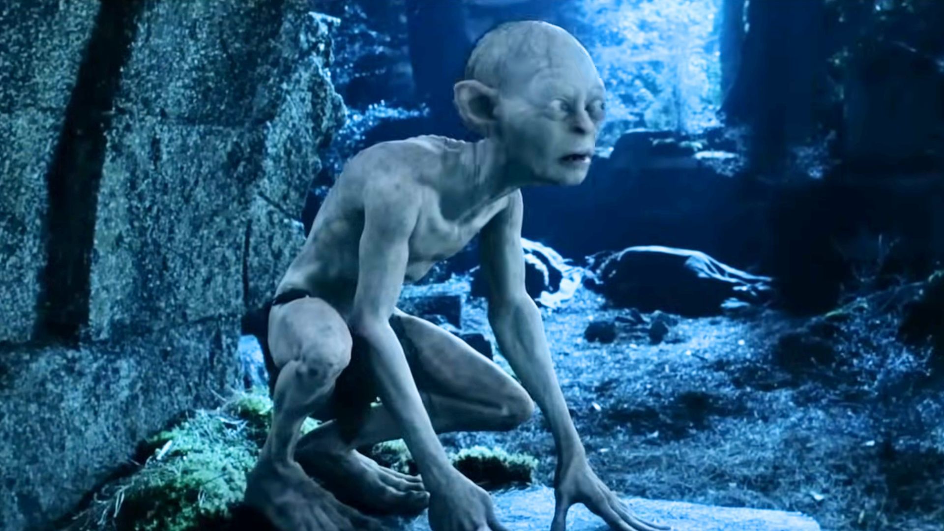 Andy Serkis as Gollum in The Lord of the Rings Trilogy | Image via New Line Cinema