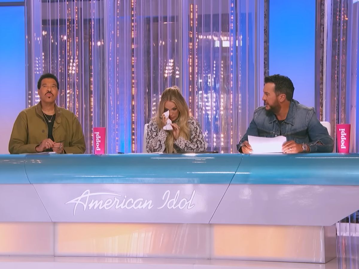 Lionel Richie, Carrie Underwood, and Luke Bryan from American Idol audition. Image via Youtube /@American Idol