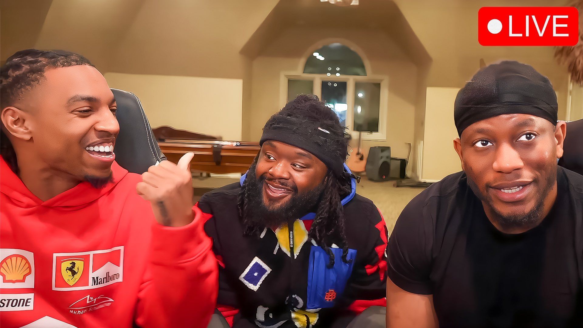 Zias and B. Lou at their livestream (Image via X/@JustZik)