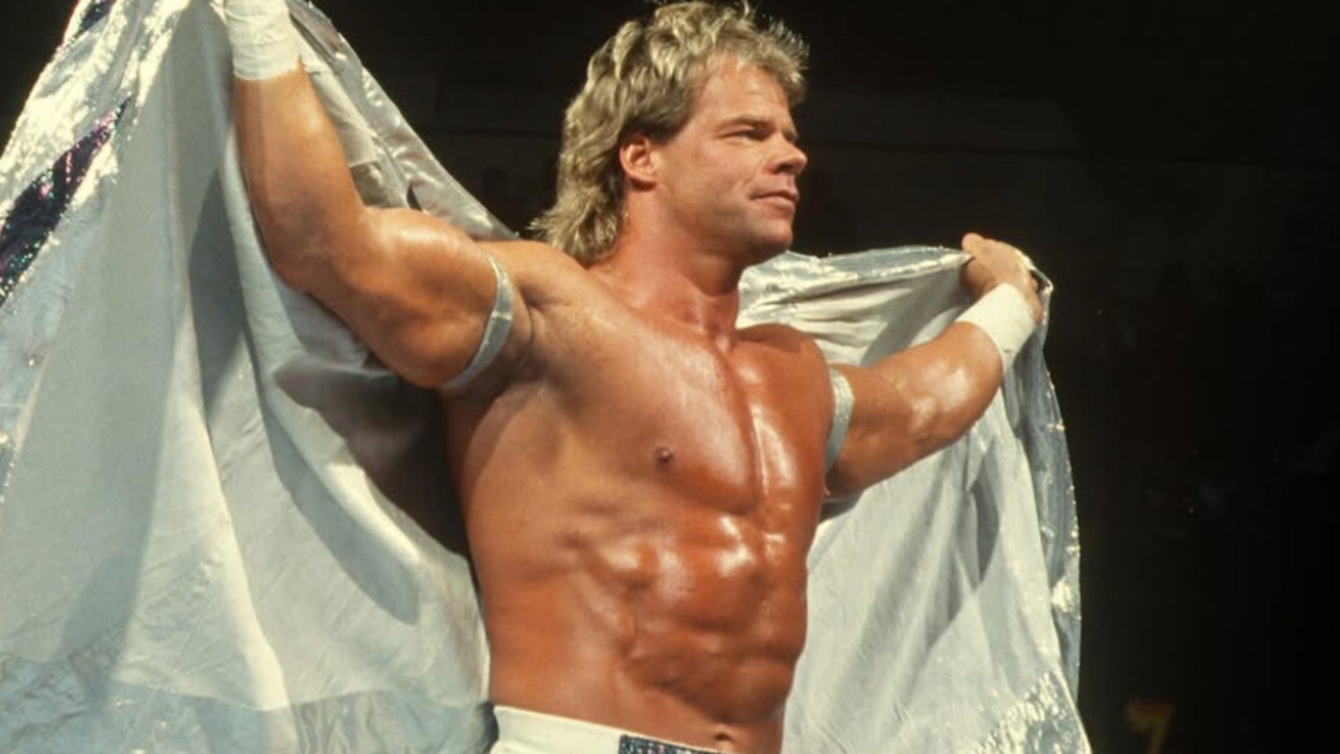 Lex Luger winning WCW World Heavyweight in 1997 (Image via WWE)