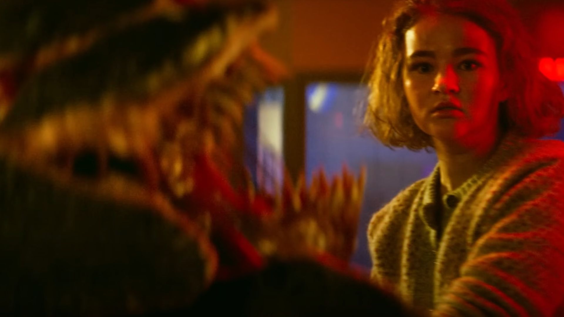 Regan about to kill a creature in A Quiet Place Part II