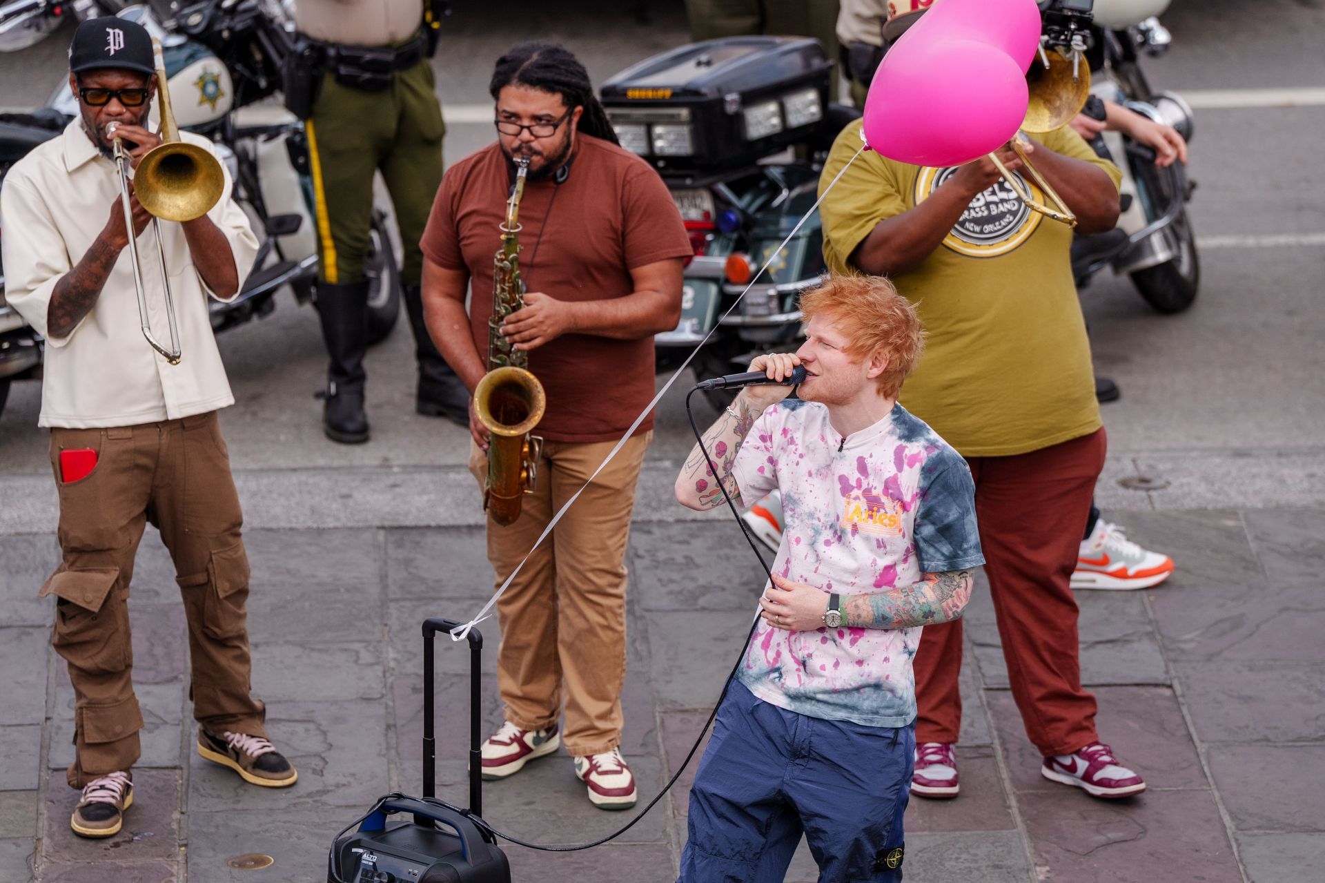 Ed Sheeran Popup Performance At French Quarter - Source: Getty