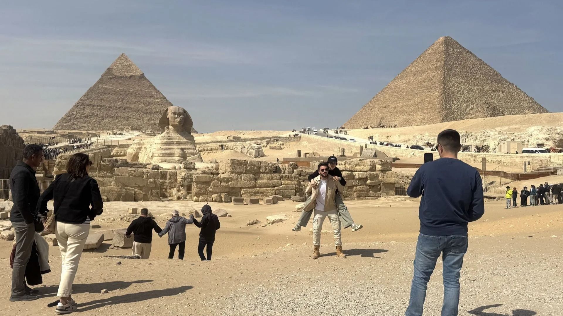 Great Pyramid of Giza, one of the Seven Wonders of the World, welcoming visitors - Source: Getty