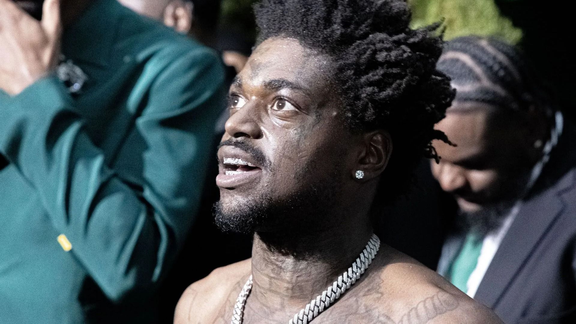 Kodak Black performs at Jaylen Brown