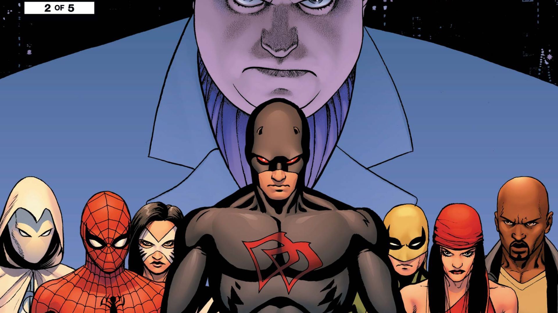 A cover of the issue of one of the Shadowland event | Image Source: www.marvel.com