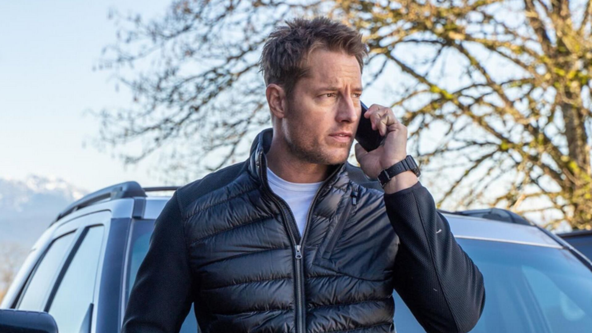Justin Hartley as Colter Shaw. (Image via. @trackercbs/instagram)