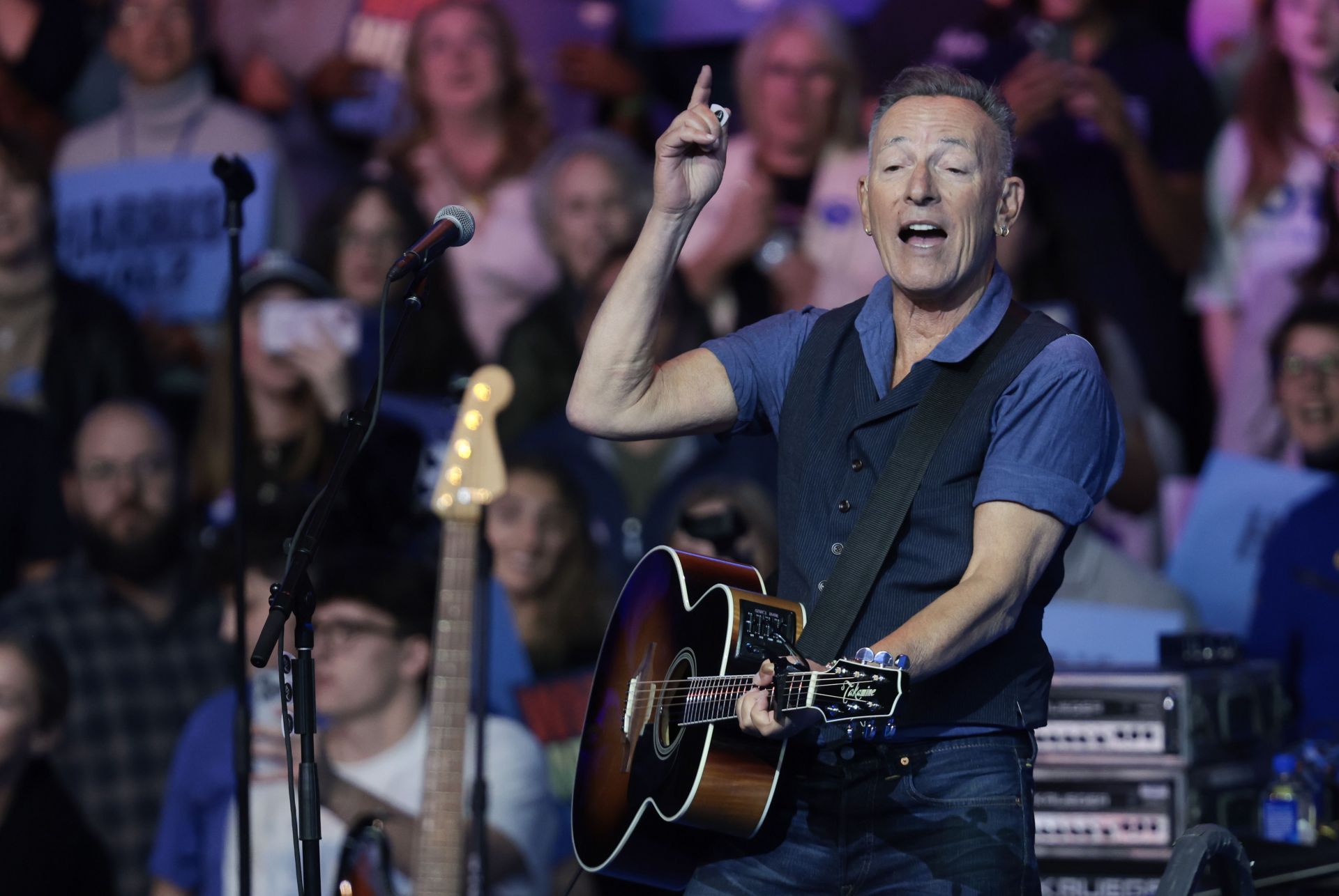 Former President Obama And Bruce Springsteen Hold Rally And Concert For Kamala Harris