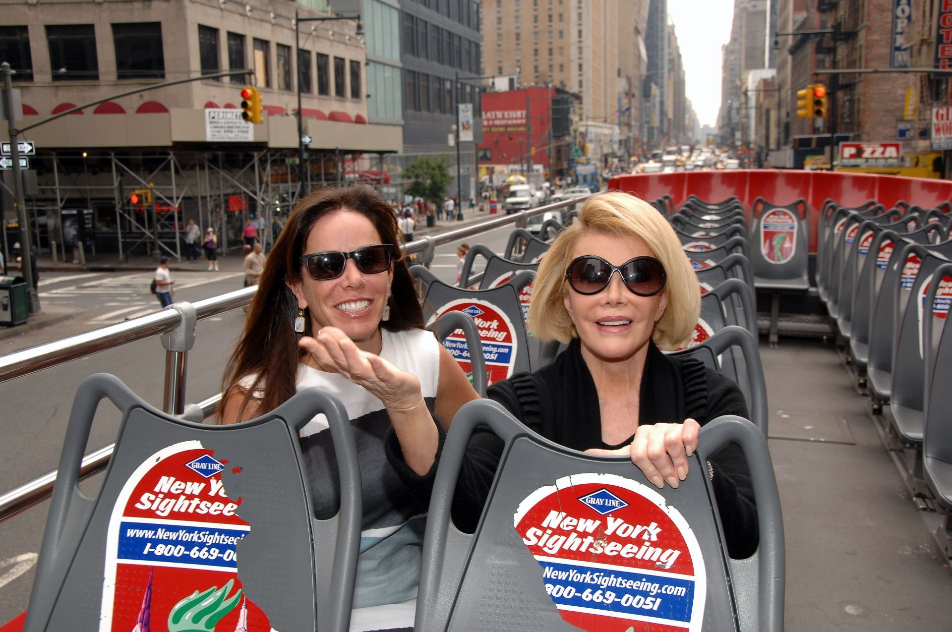 Joan Rivers And Melissa Rivers Private Gray Line New York Bus Tour - Source: Getty