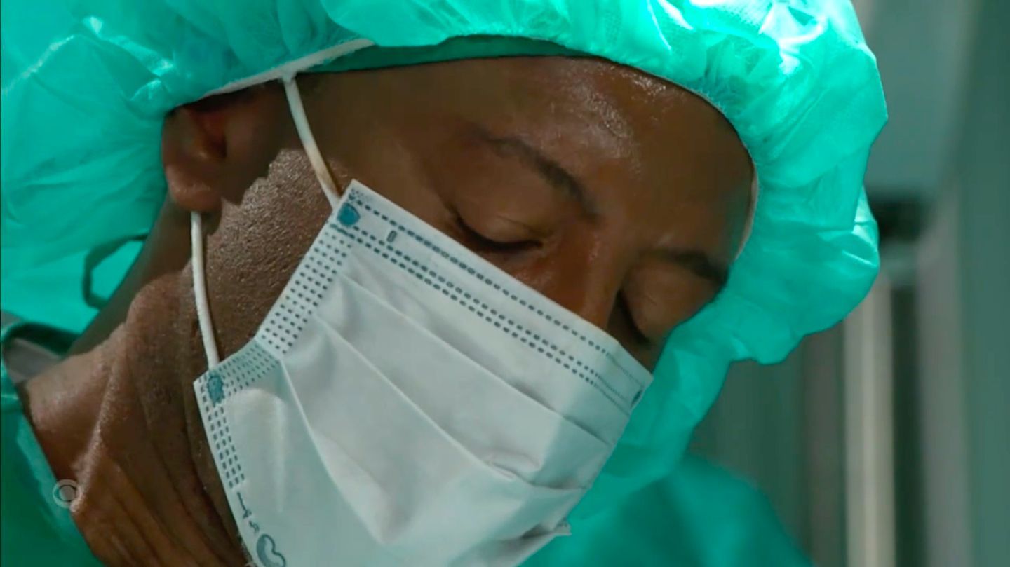 Doug vowed to quit gambling after nearly killing a patient on the operating table on Beyond the Gates | Image: CBS