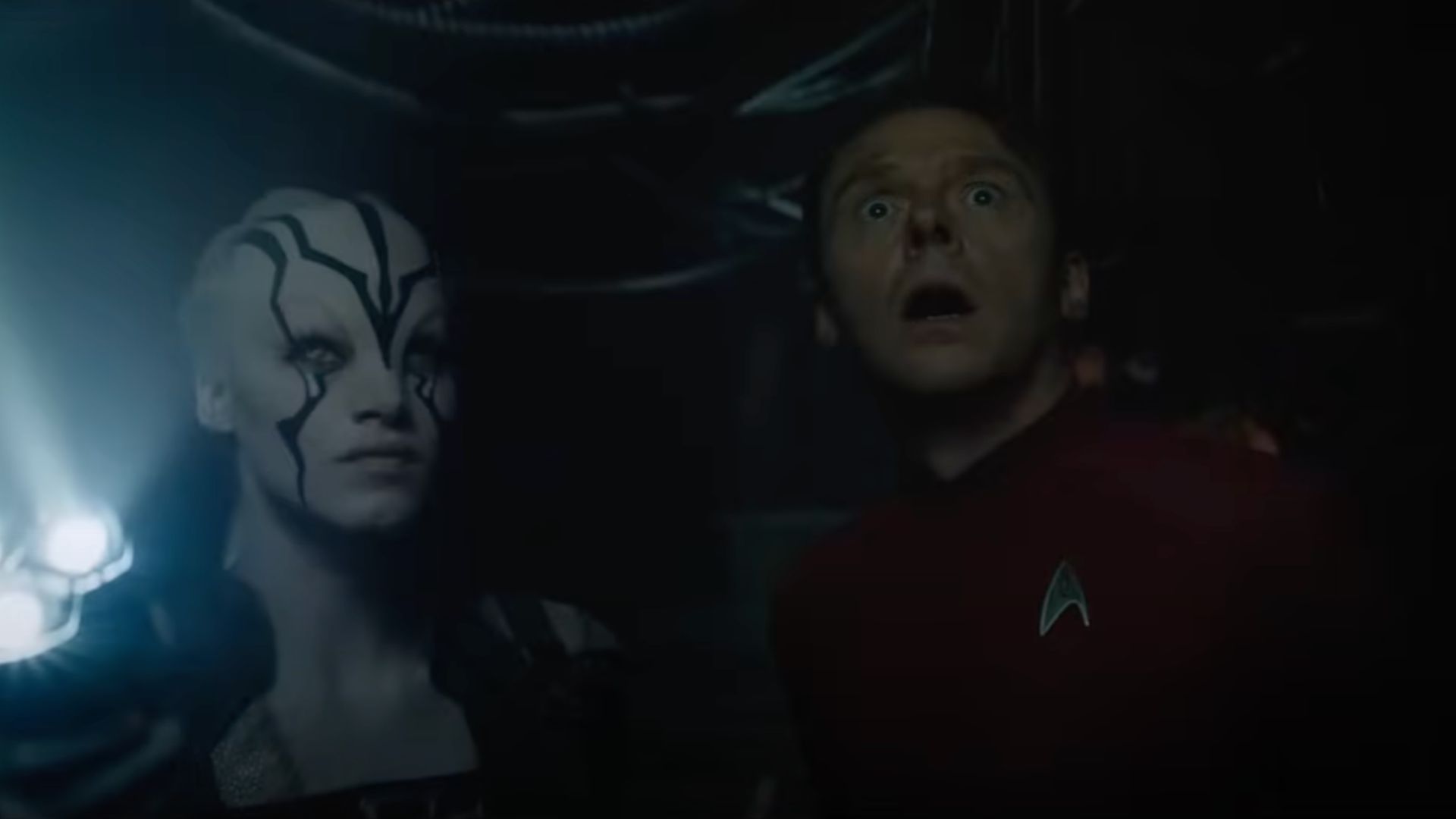 Simon Pegg played Montgomery Scott in J.J. Abrams&rsquo; Star Trek movies (Image via YouTube/Paramount Pictures)