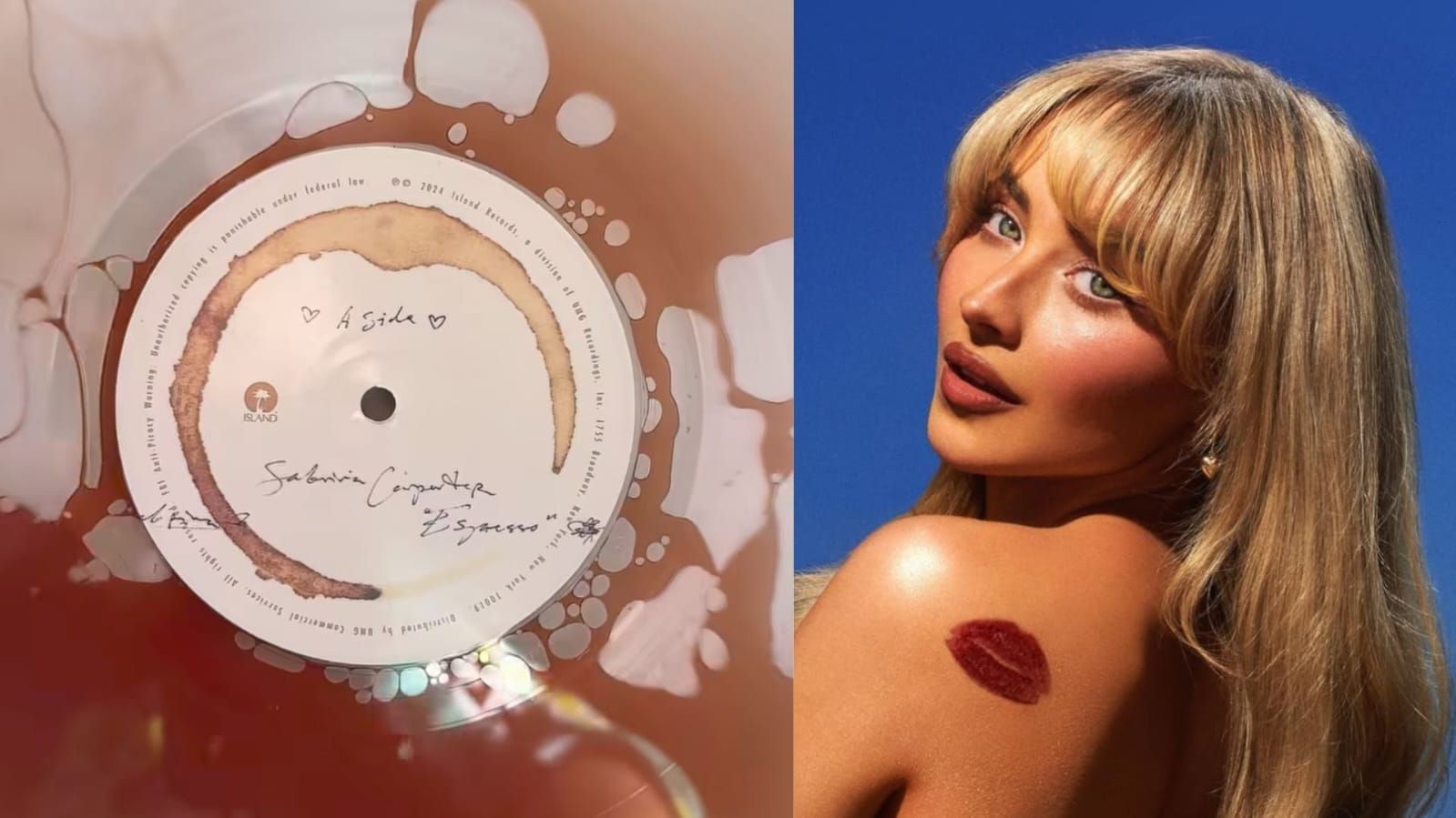 Sabrina Carpenter&rsquo;s &lsquo;Espresso&rsquo; vinyl comes with real espresso, Sabrina Carpenter Espresso Vinyl