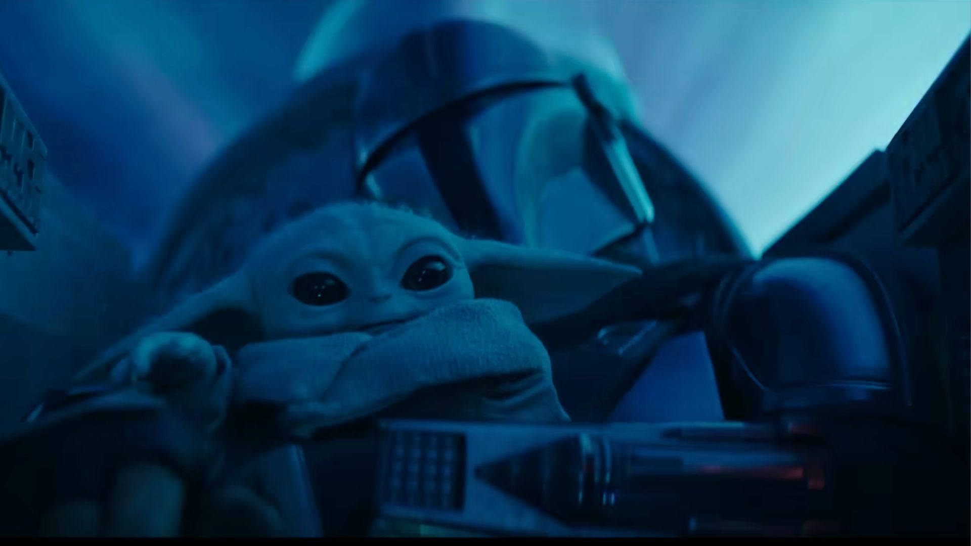Din Djarin and Grogu in The Mandalorian (Image via YouTube/Star Wars)
