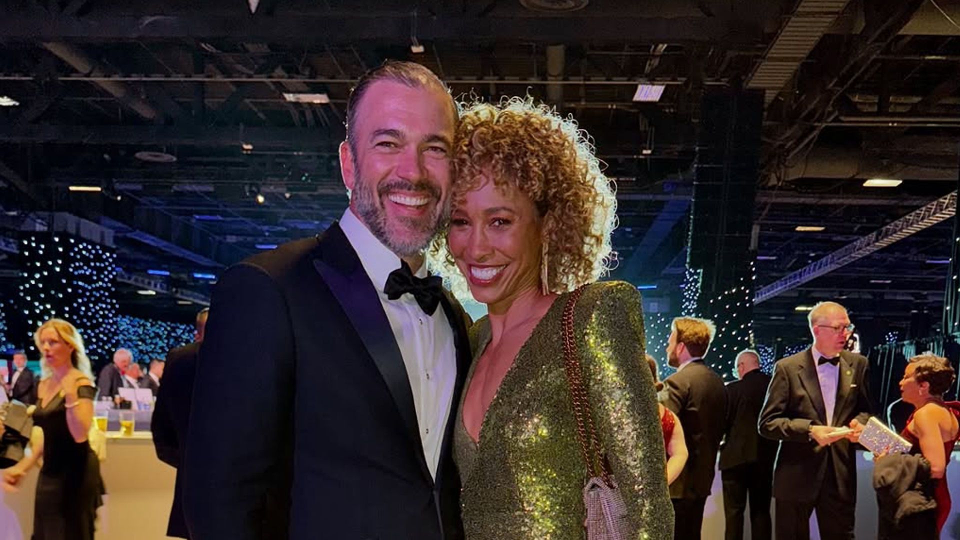 Sage Steele and Dave Barbuto posing for a picture together (Image via Instagram/@sagesteele)