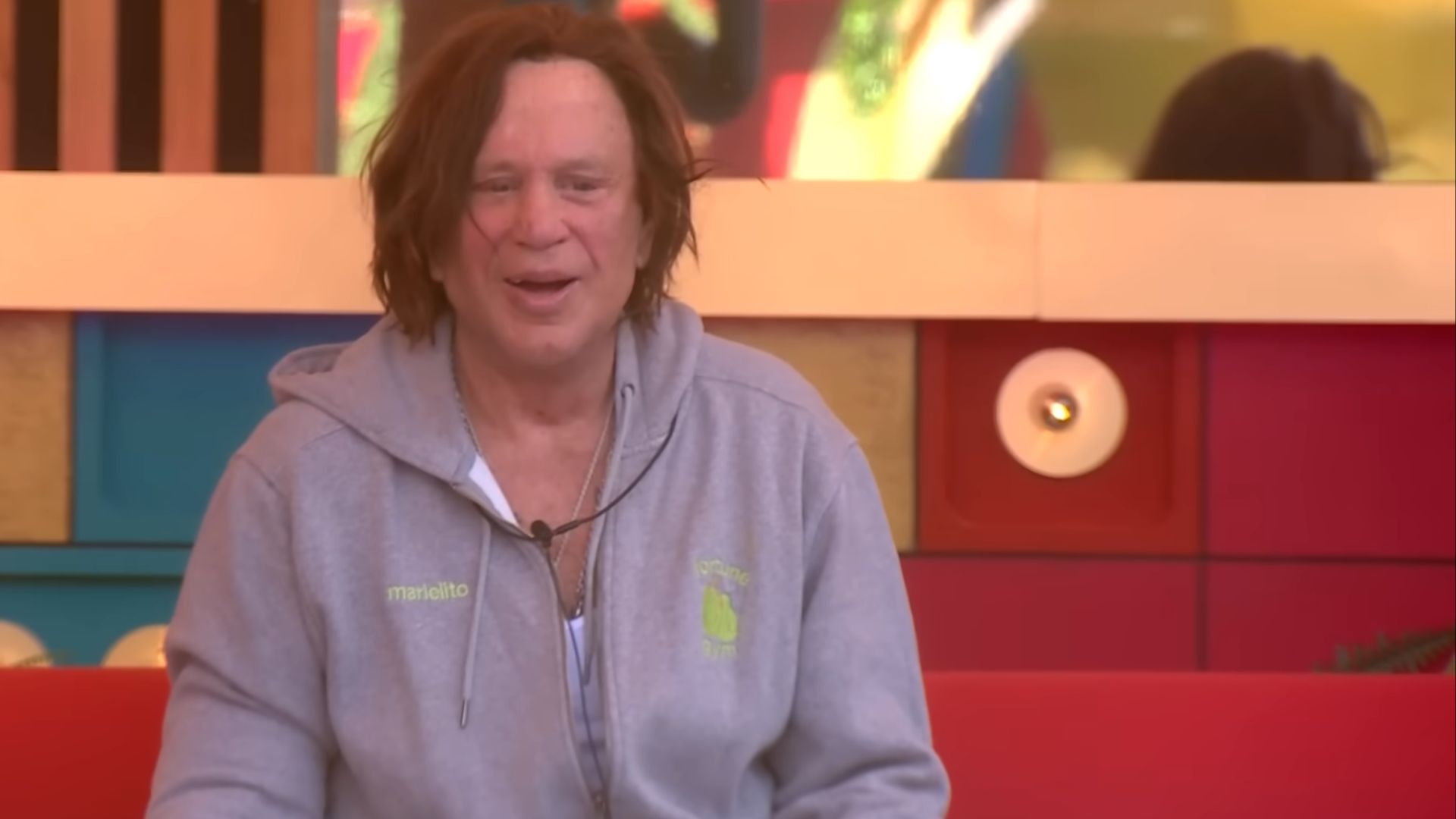 Mickey Rourke on Celebrity Big Brother (Image via YouTube/ @BigBrotherUK)