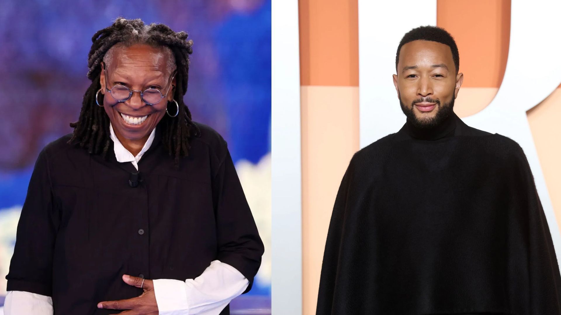Whoopi Goldberg &amp; John Legend (Image via Getty)
