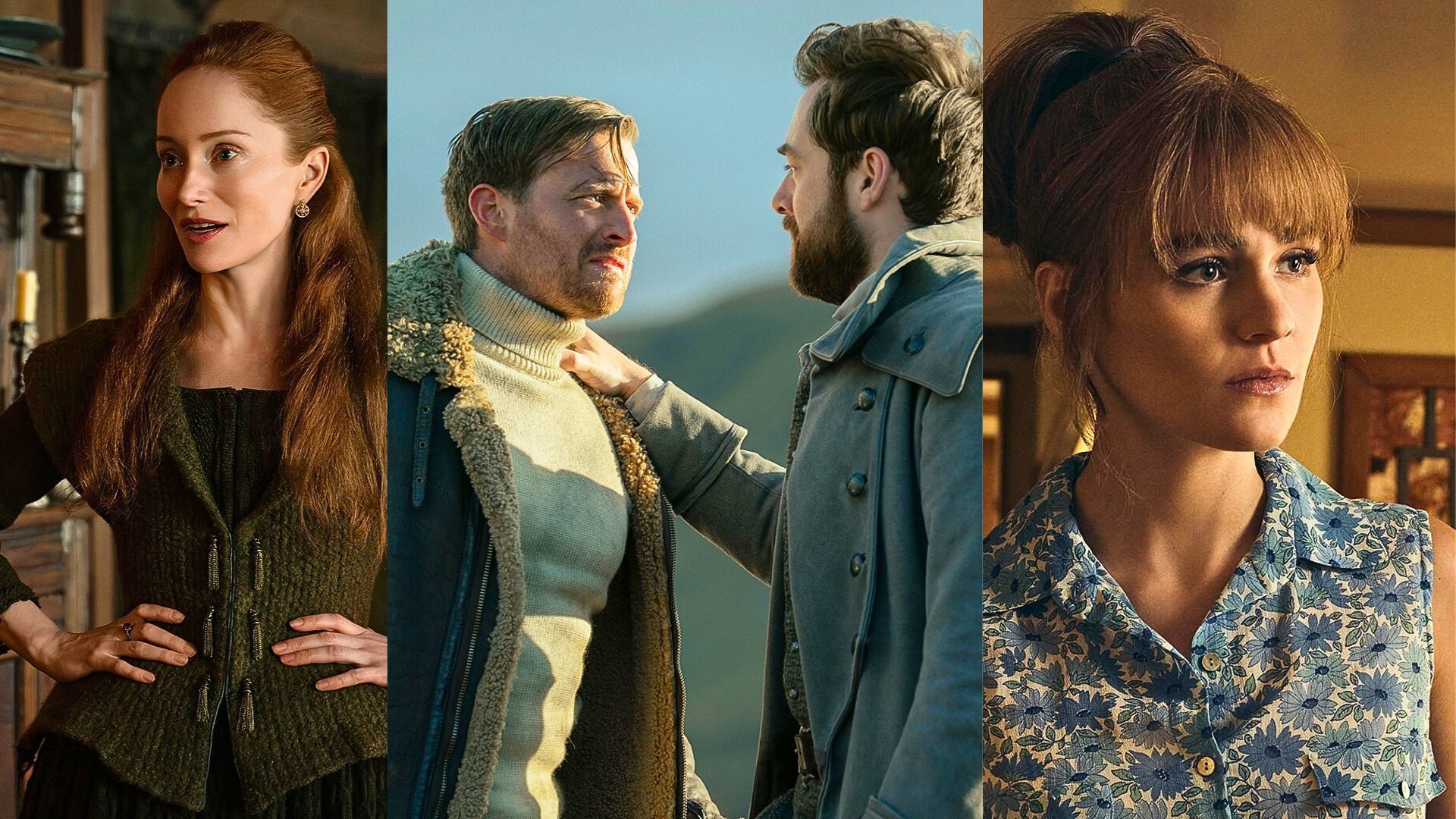 Geillis, Jerry McKenzie, Roger and Brianna McKenzie in Outlander (Images via Instagram/@outlander_starz)