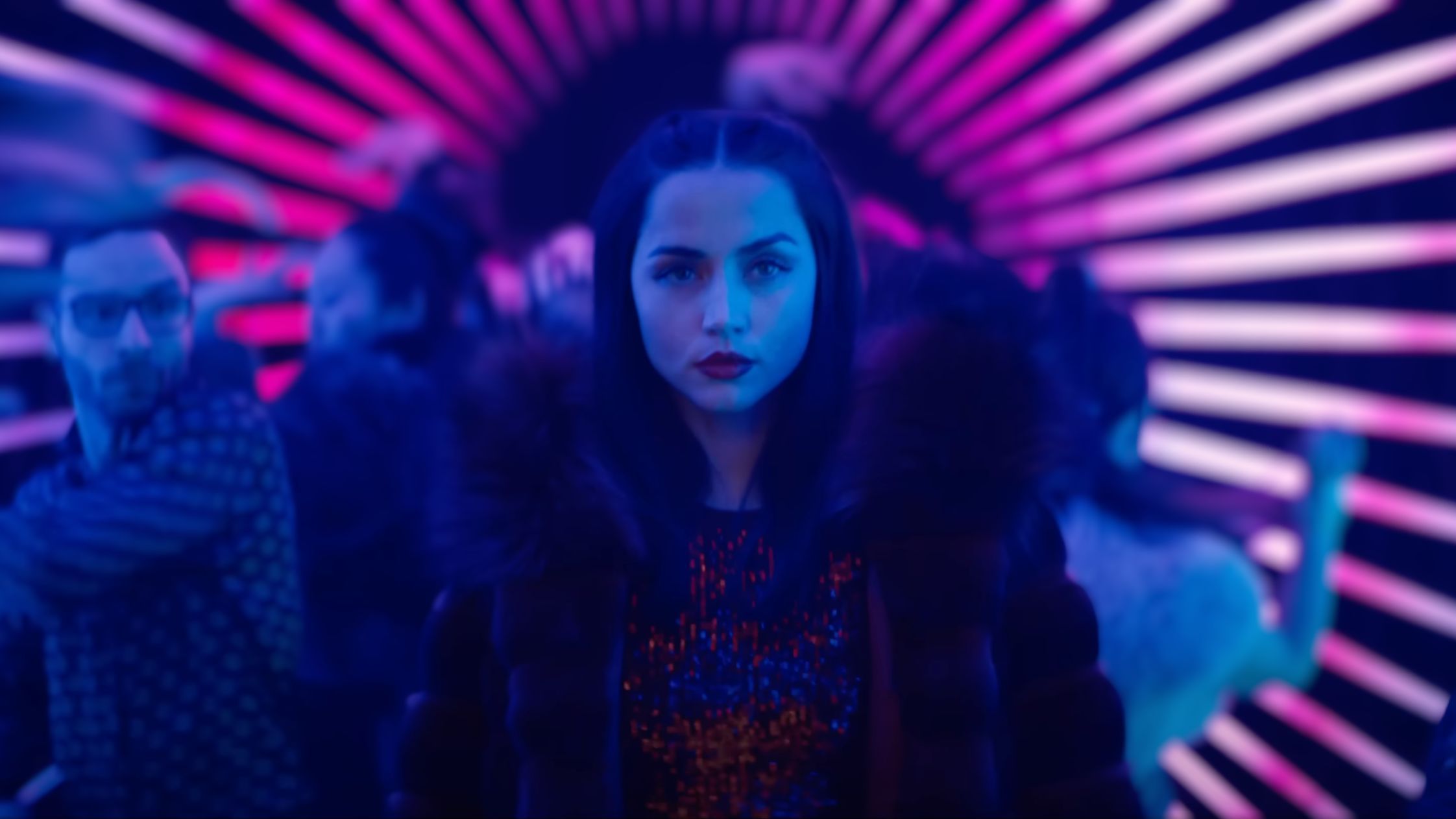 Ana de Armas stars as Eve in Ballerina, a John Wick spin-off (Image via YouTube/@LionsgateMovies)