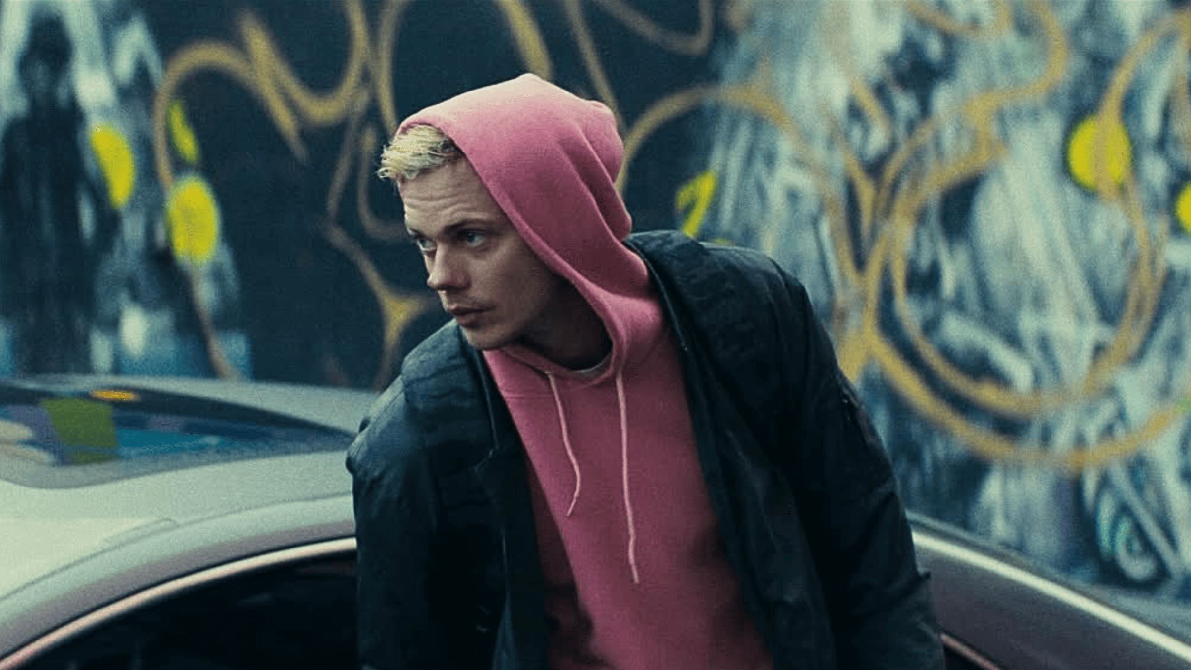 Bill Skarsg&aring;rd in Locked (Image via Instagram/@theavenue.film)